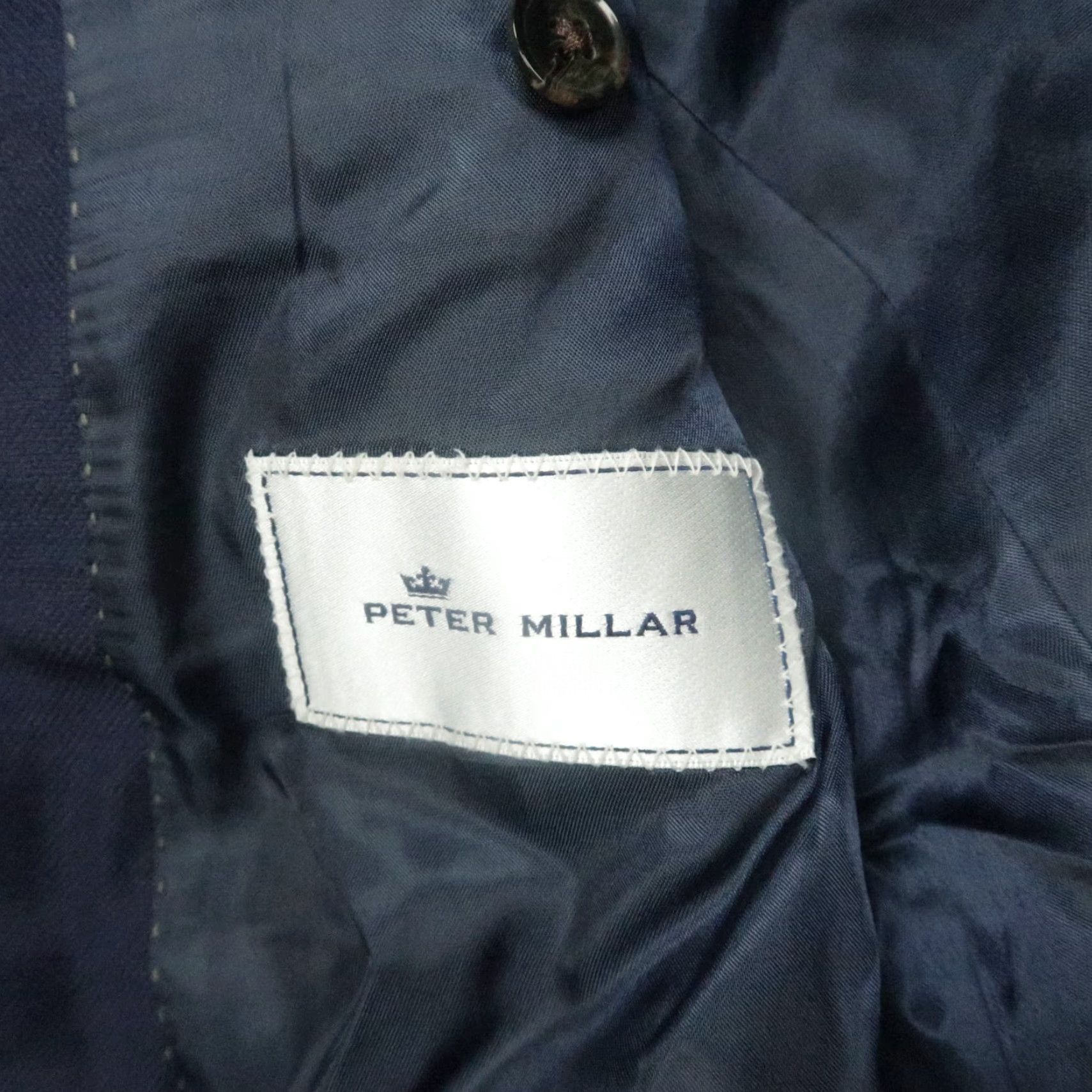 Peter Millar Peter Millar Blazer Men 42 Regular Blue Wool Double-Vented Notch Lapel Single-Breasted Two-Button Jacket Coat Mens Size 42R - 4 Thumbnail