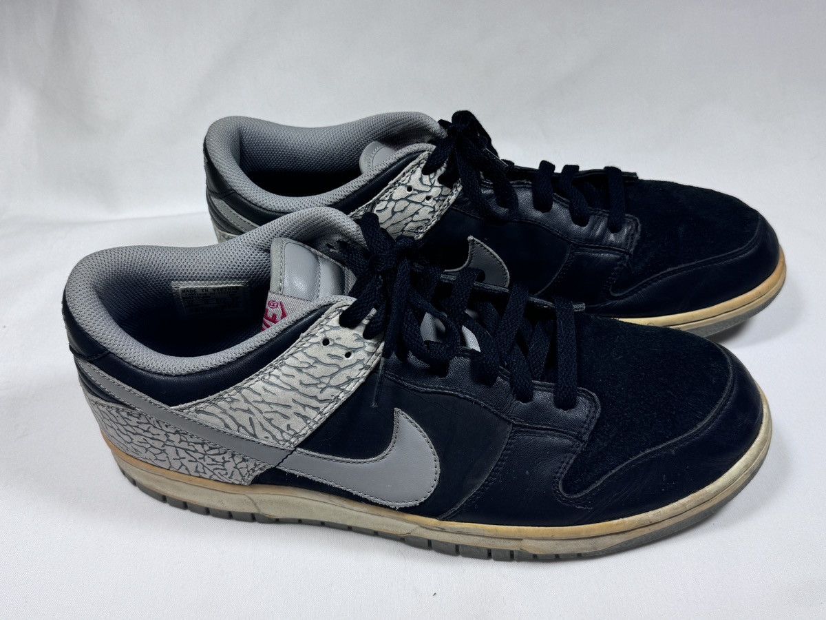 Jordan Brand × Nike NIKE SB DUNK LOW CL AIR JORDAN III 3 BLACK CEMENT GREY WHITE Size US 13 / EU 46 - 12 Thumbnail