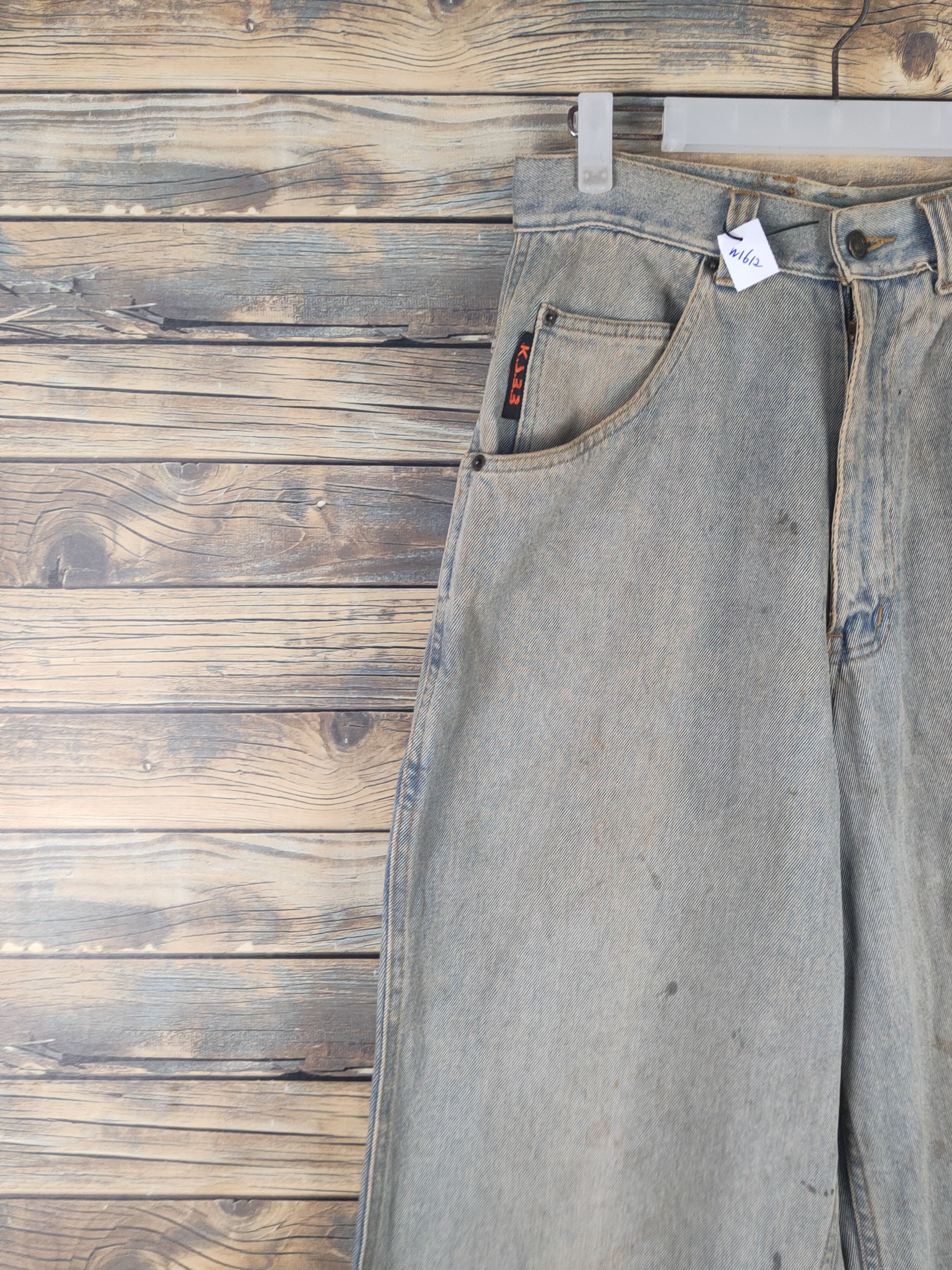 Japanese Brand K.S.B.B Light Blue Faded Distressed Ripped Jeans #W1612 Size US 30 / EU 46 - 4 Thumbnail