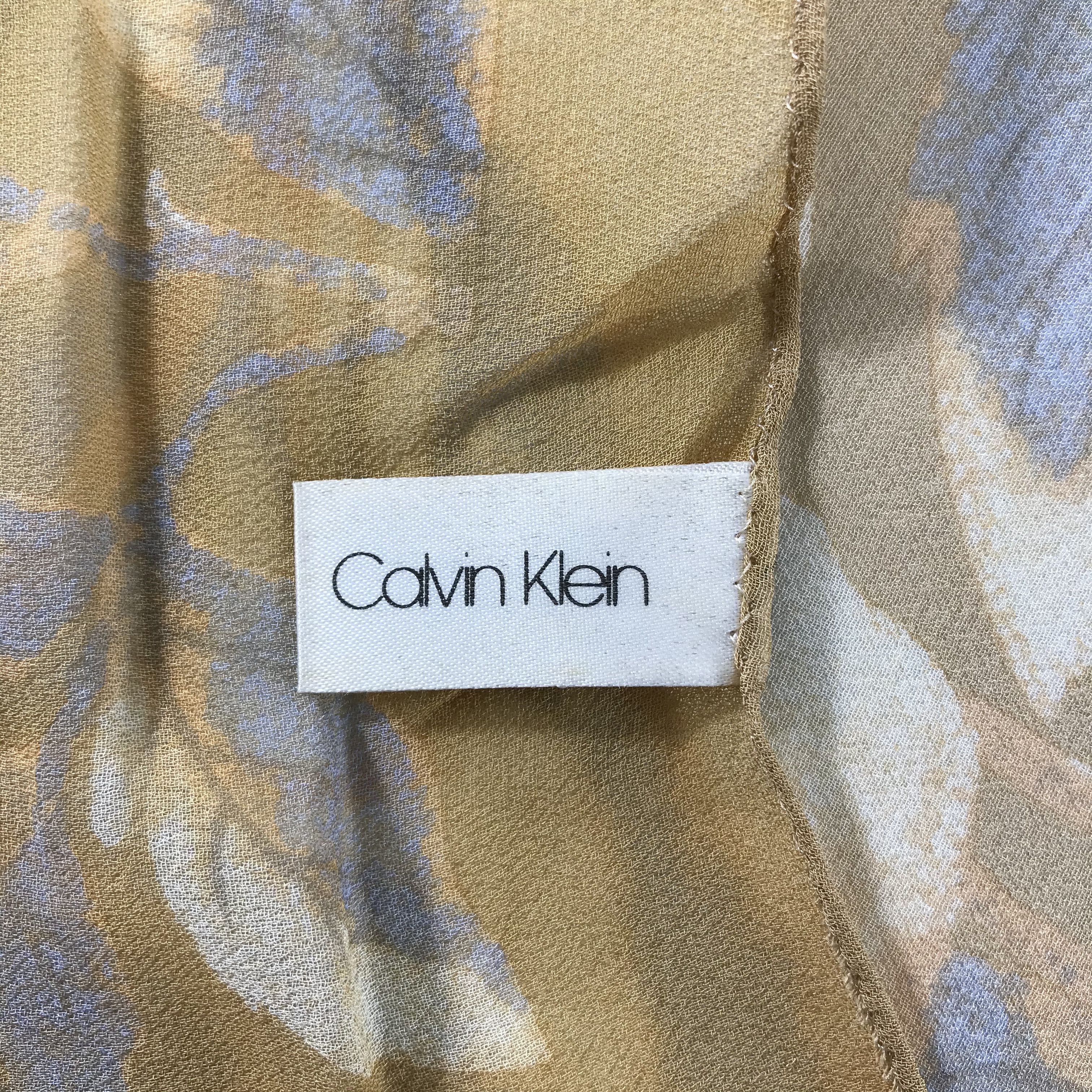 Calvin Klein Vintage Calvin Klein Silk Scarf Size ONE SIZE - 5 Thumbnail