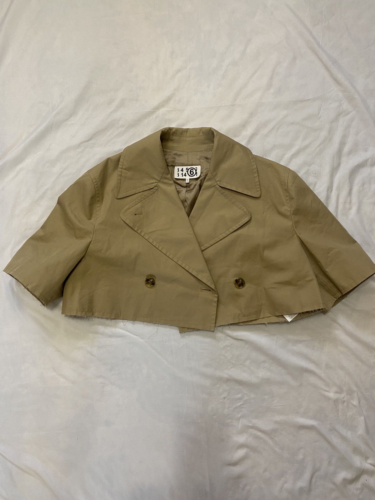 Maison Margiela MM6 Cropped Trench Coat SS21 Womens Italy