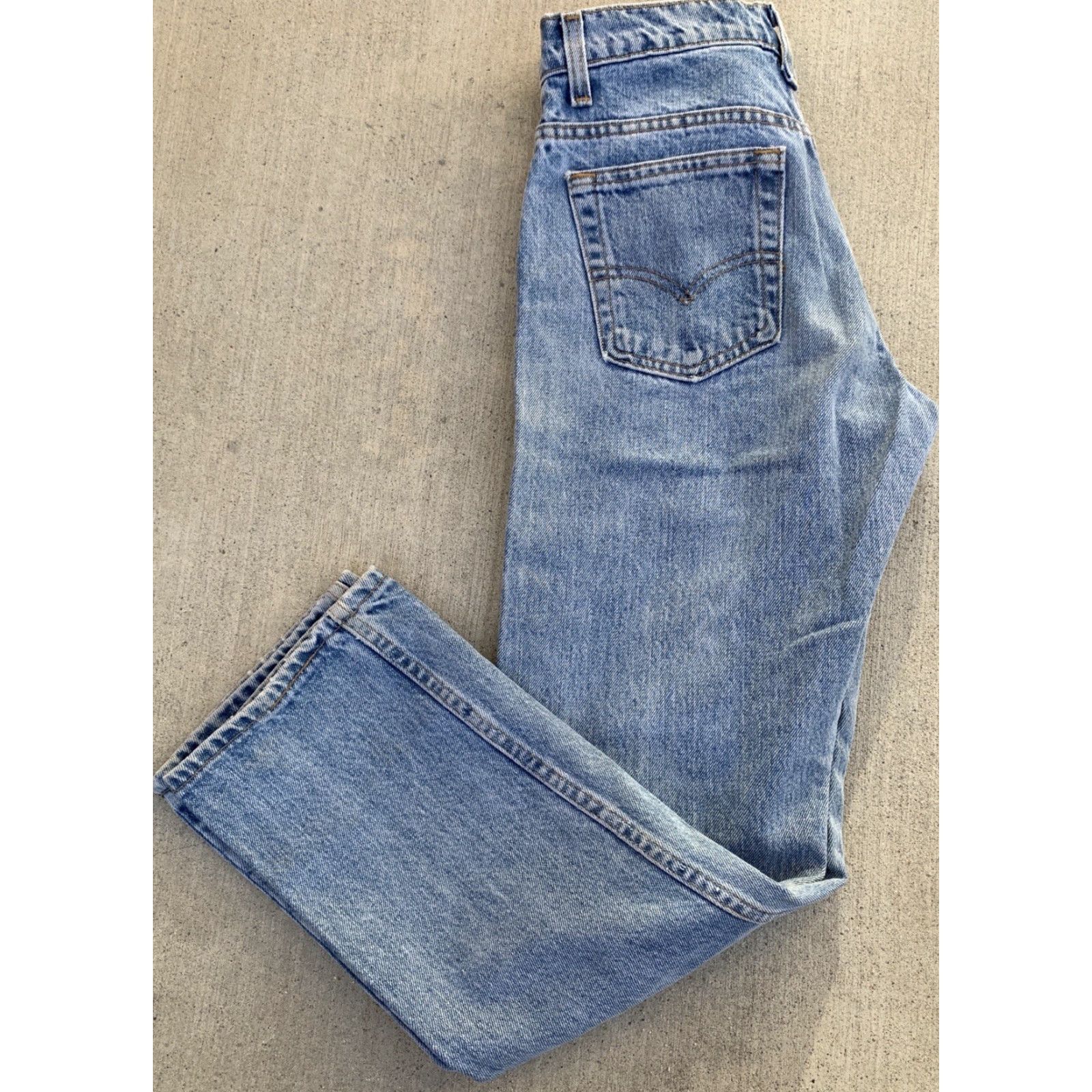 Levi's VINTAGE Levi’s Jeans 555 Straight Women 28 in 90s 1990s Size 5 Blue 100% Cotton Five-Pocket Design Denim Size 27" / US 4 / IT 40 - 3 Thumbnail