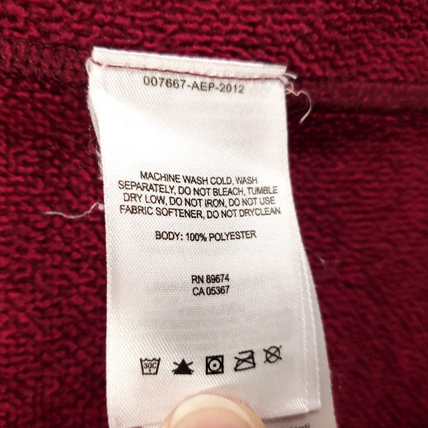 Mountain Hardwear Mountain Hardwear Jacket Womens Small Maroon Fleece Long Sleeve Zip Pocket Regular Size S / US 4 / IT 40 - 4 Thumbnail