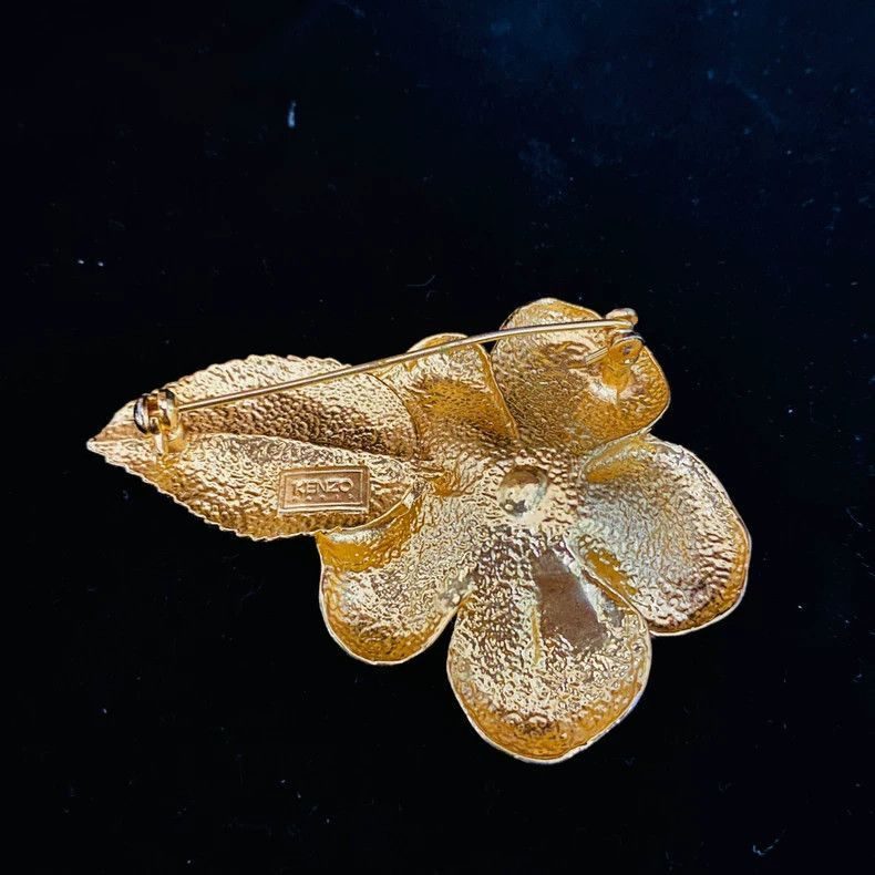 Kenzo KENZO Flower Brooch Vintage Gold Plated-2506 Size ONE SIZE - 4 Thumbnail
