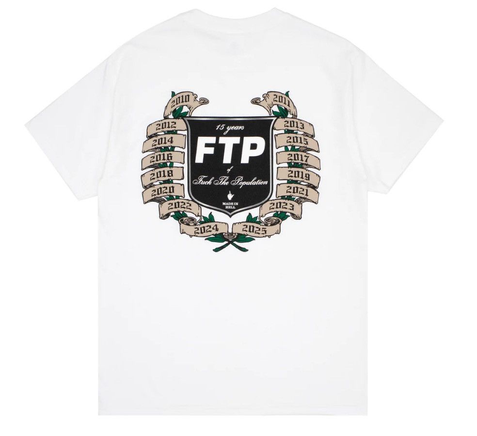 Fuck The Population FTP 15 year anniversary Tee new white xl Size US XL / EU 56 / 4 - 1 Thumbnail