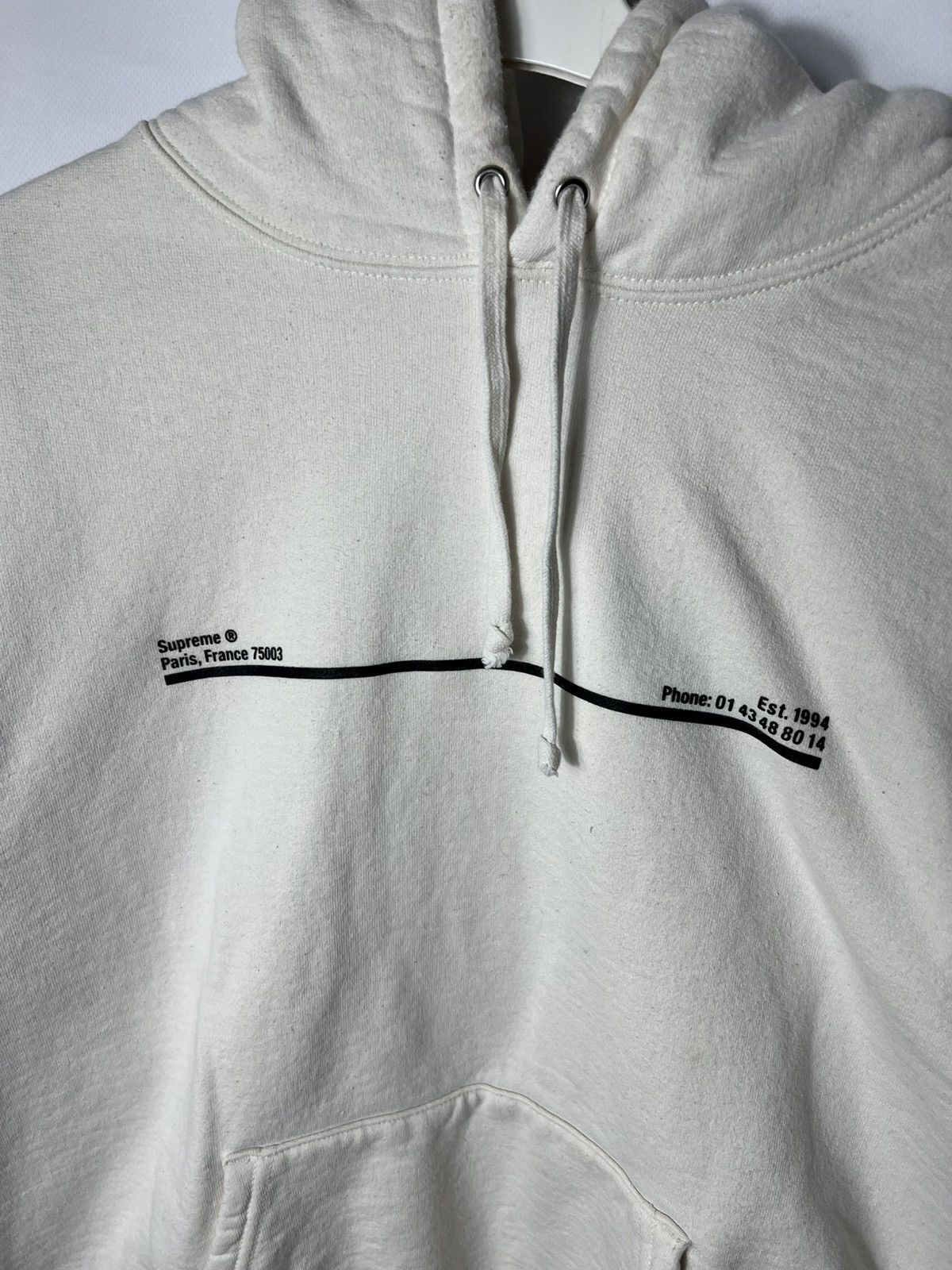 Supreme Y2k streetwear sk8 Supreme Paris France Cream Hoodie Size US L / EU 52-54 / 3 - 5 Thumbnail