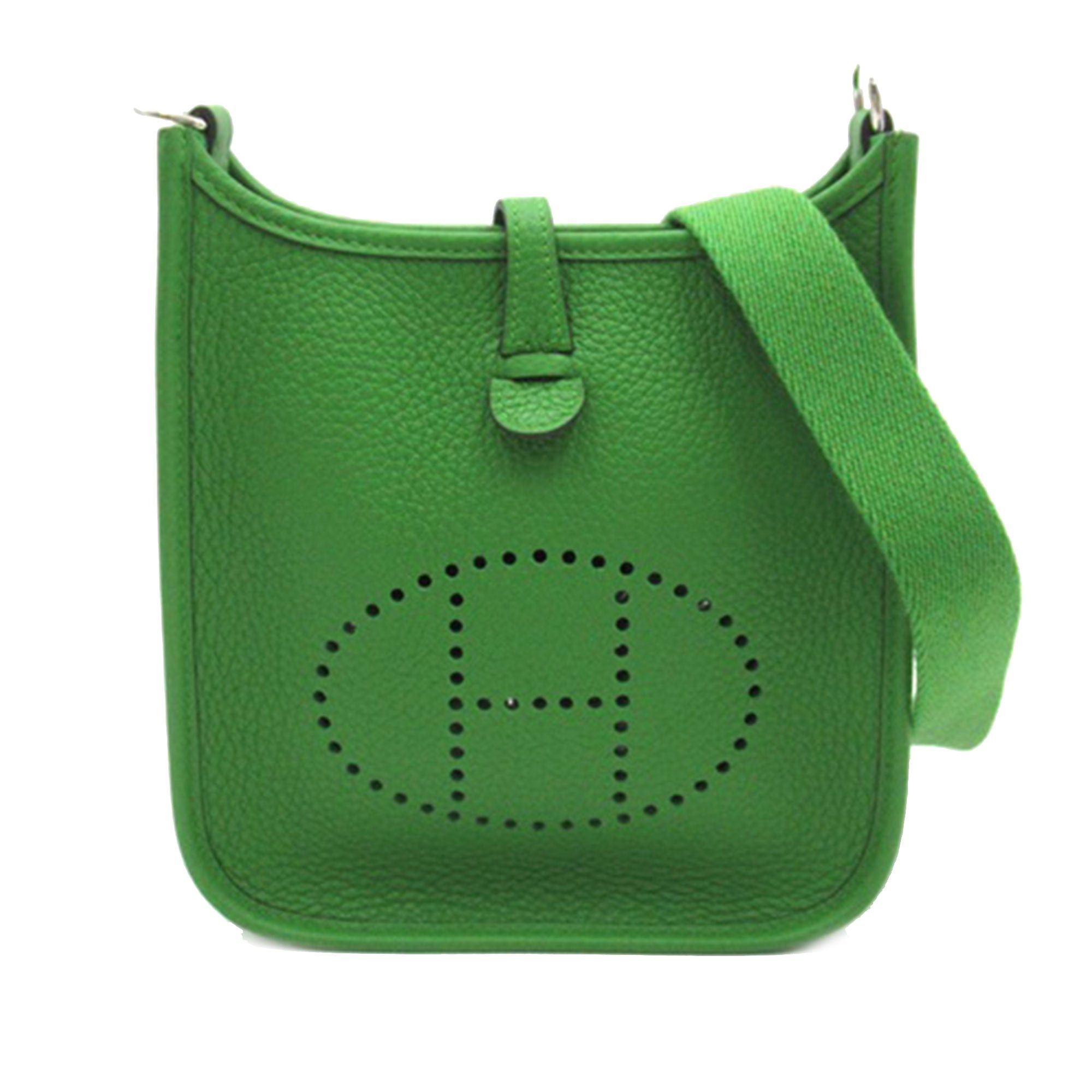 Hermes Hermès Taurillon Clemence Evelyne TPM Green Size ONE SIZE - 1 Thumbnail