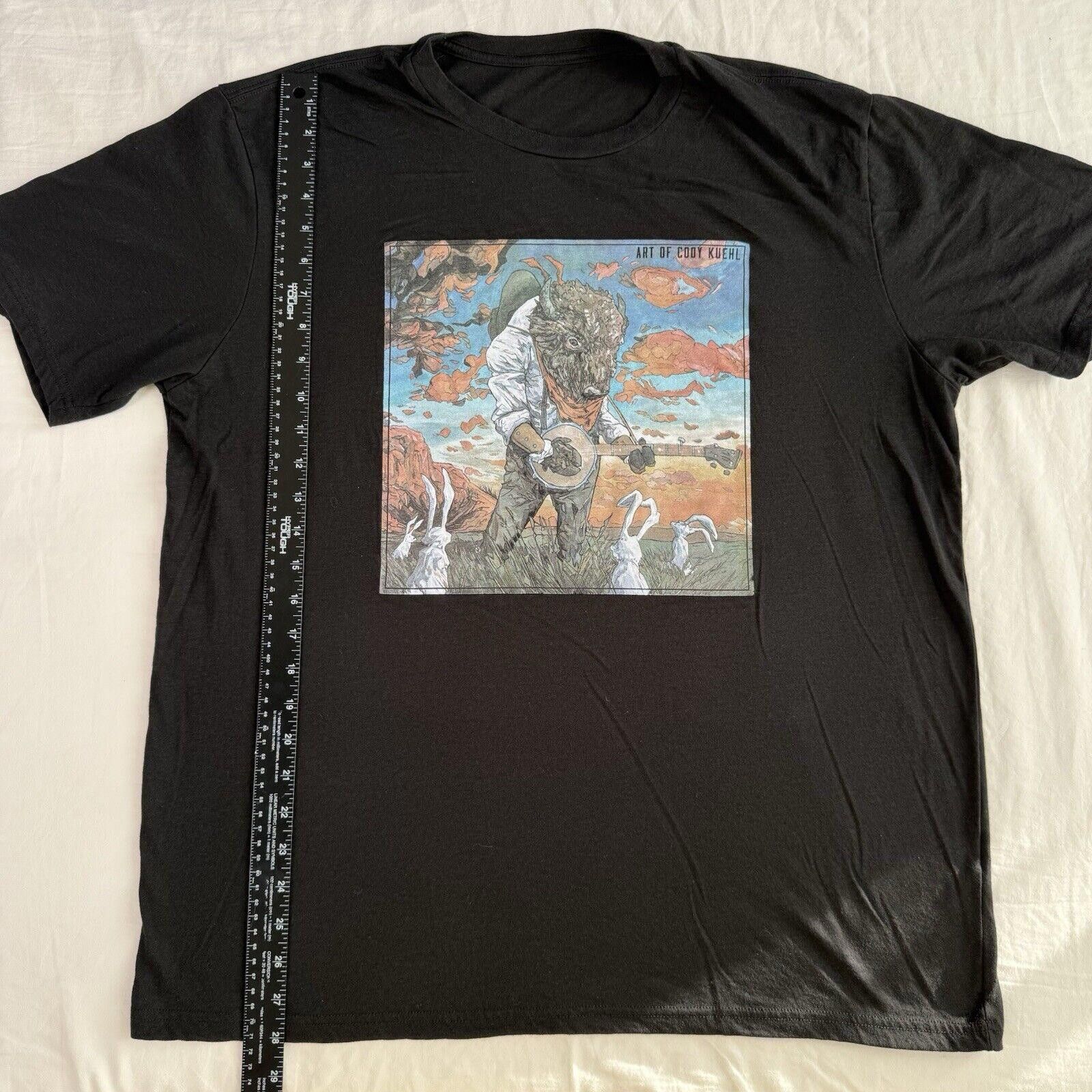 Designer Art of Cody Kuehl Banjo Buffalo T-Shirt Size XL Rare Size US XL / EU 56 / 4 - 3 Thumbnail