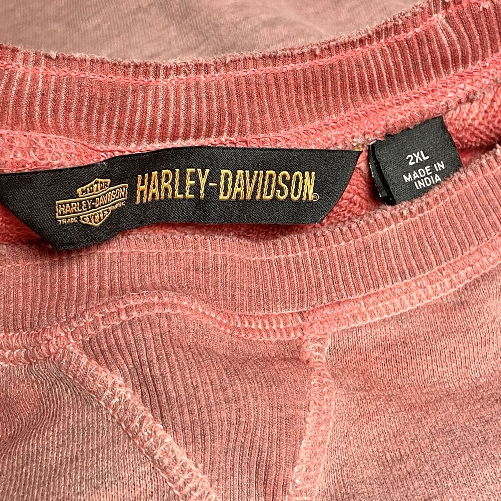 Harley Davidson Harley-Davidson Women Raglan Long Sleeve Sweatshirt 2XL Red Ombre Wing B&S Logo Crew Neck Pullover Jacket Style Size XXL / US 16-18 / IT 52-54 - 3 Thumbnail