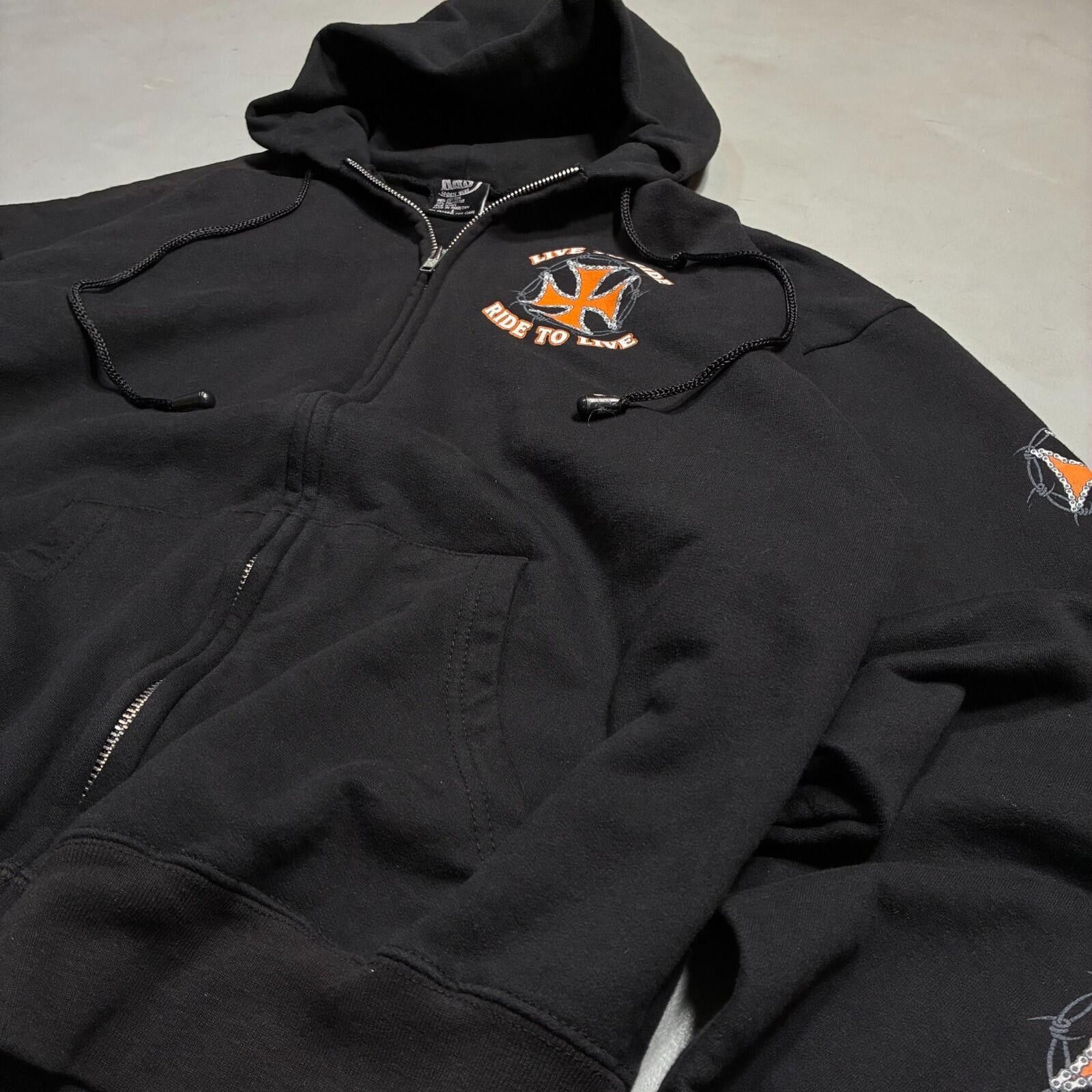 Vintage vintage iron cross biker zip hoodie black xl Size US L / EU 52-54 / 3 - 4 Thumbnail