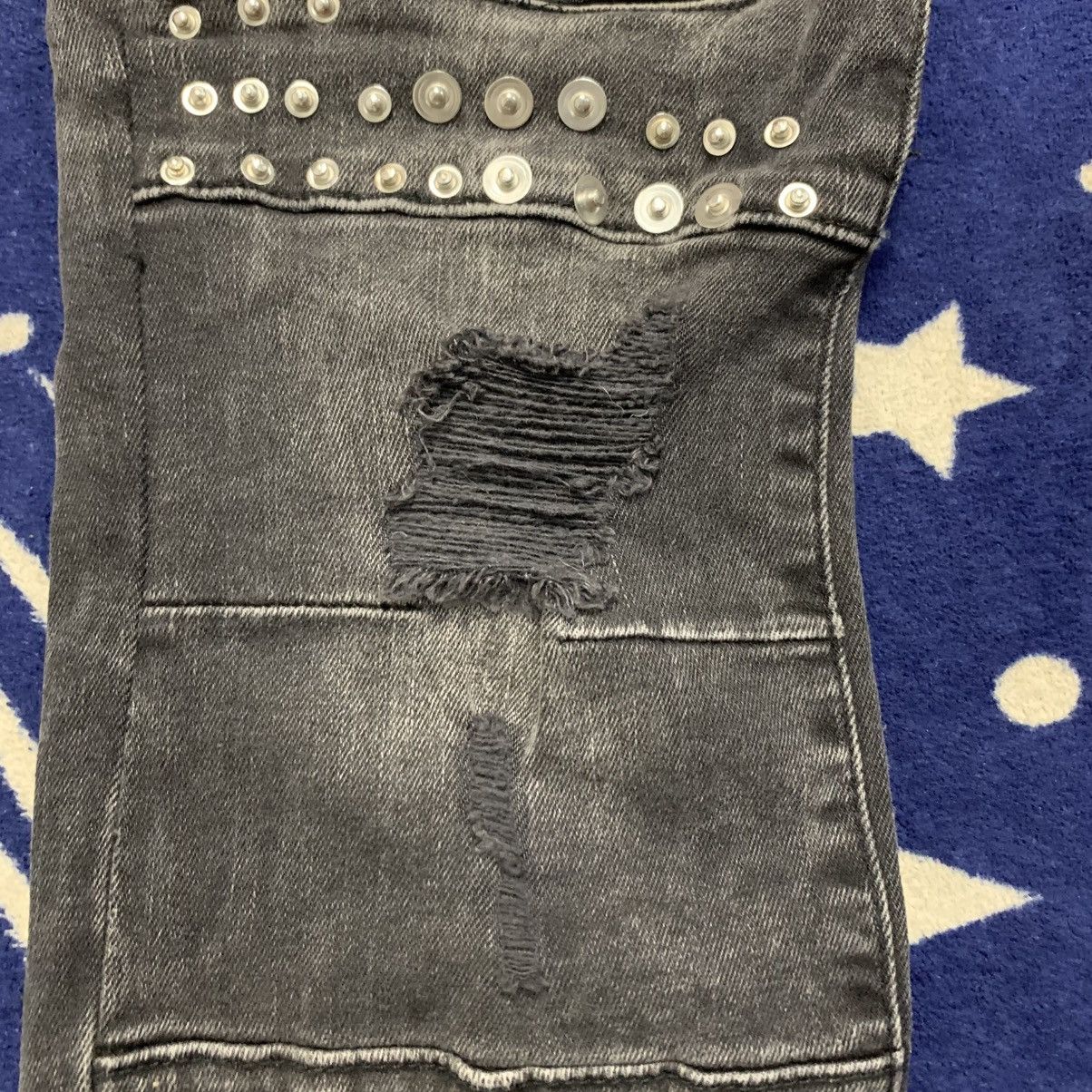 Zara ZARA MAN Rock Star Studded Biker Stretchable Denim Size US 28 / EU 44 - 10 Thumbnail