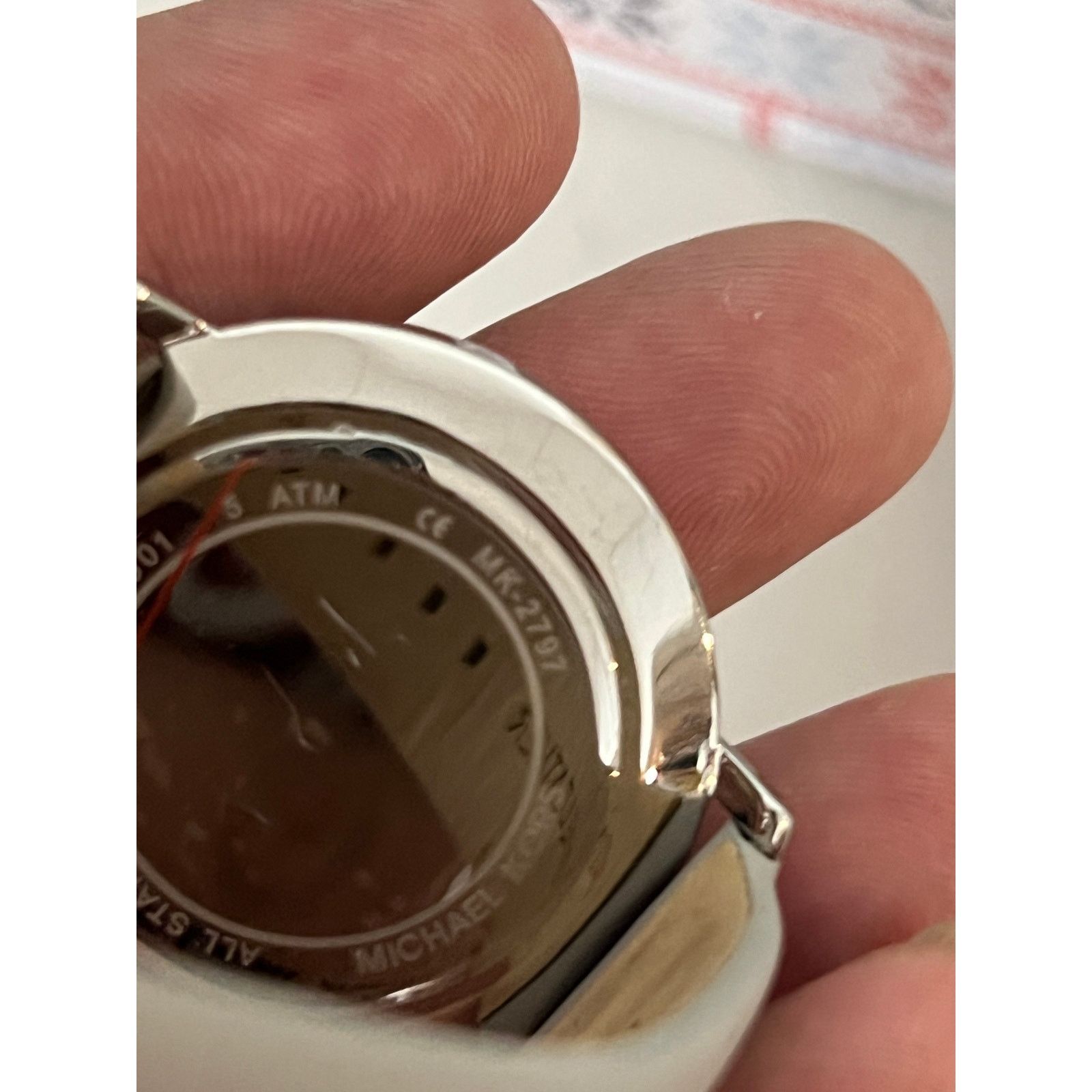 Michael Kors Michael Kors MK2797 Pyper White Dial Grey Leather Ladies Size ONE SIZE - 6 Thumbnail