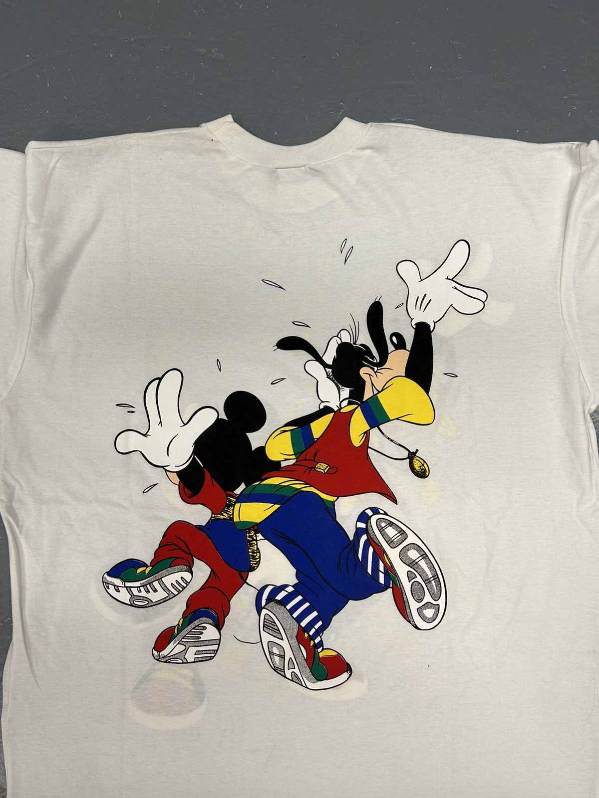 Disney × Mickey Mouse × Vintage Crazy Vintage 90s Double Sided Mickey Mouse Disney Tee Shirt Size US XXL / EU 58 / 5 - 2 Thumbnail