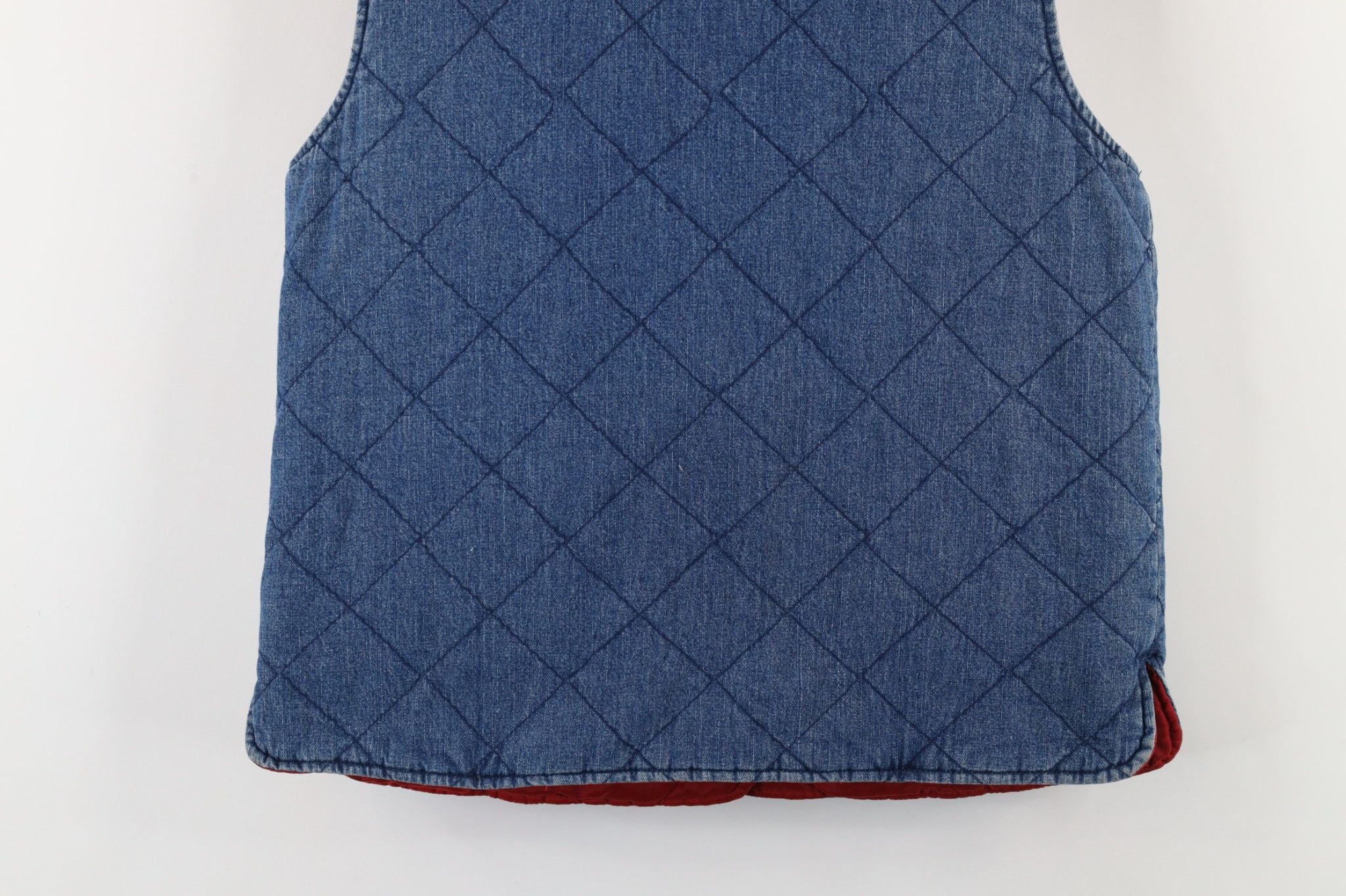 Vintage Vintage 90s Streetwear Reversible Quilted Denim Vest Jacket Size S / US 4 / IT 40 - 12 Thumbnail