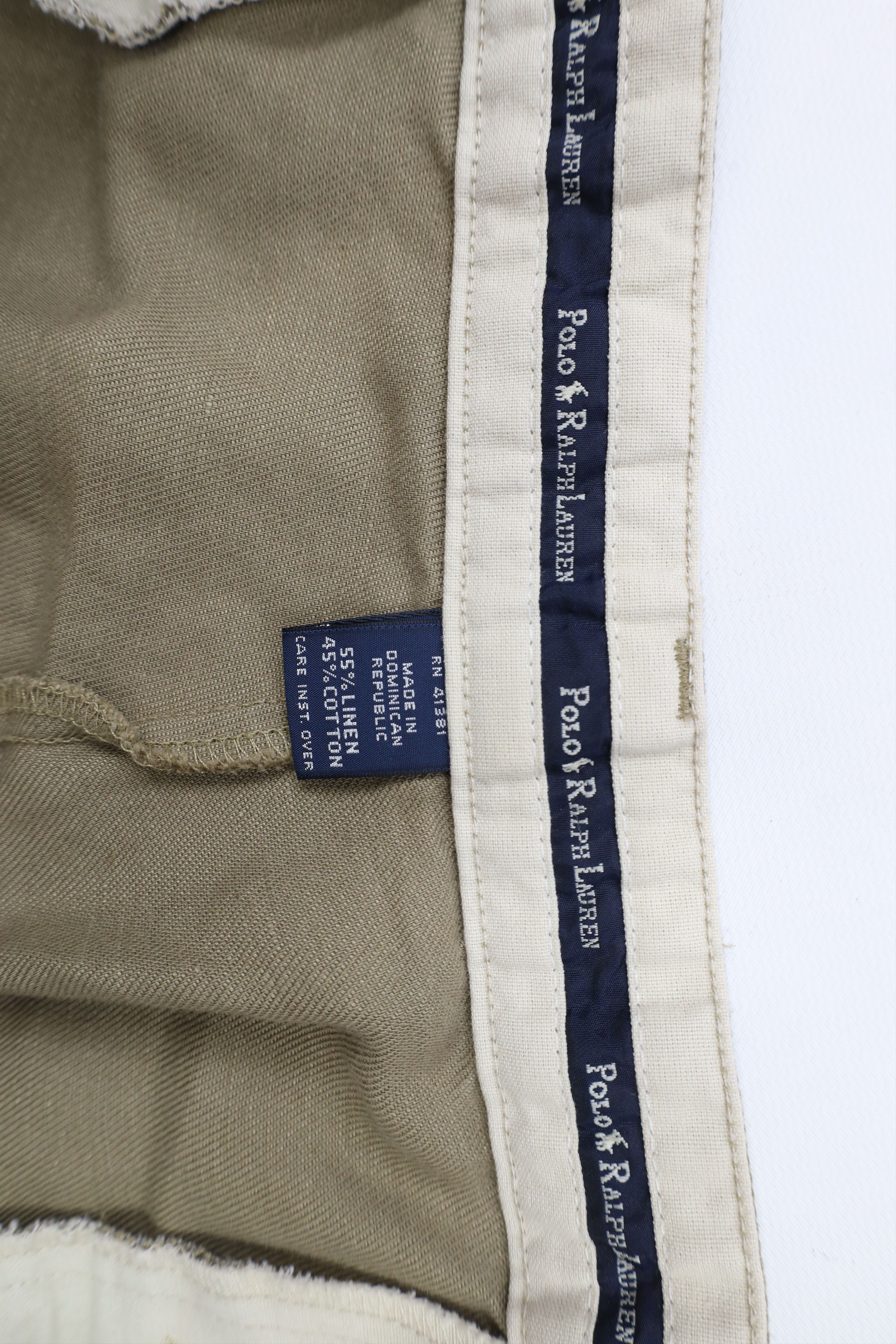 Ralph Lauren × Vintage Vintage 90s Ralph Lauren Blend Wide Leg Chino Pants Beige Size US 40 / EU 56 - 7 Thumbnail