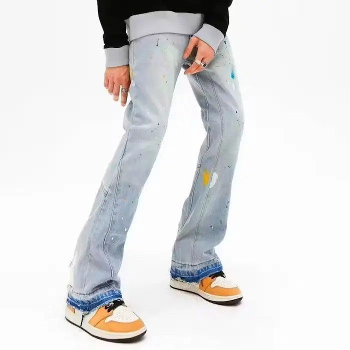 Japanese Brand Ink Graffiti Baggy Jeans Pants Size US 30 / EU 46 - 5 Thumbnail
