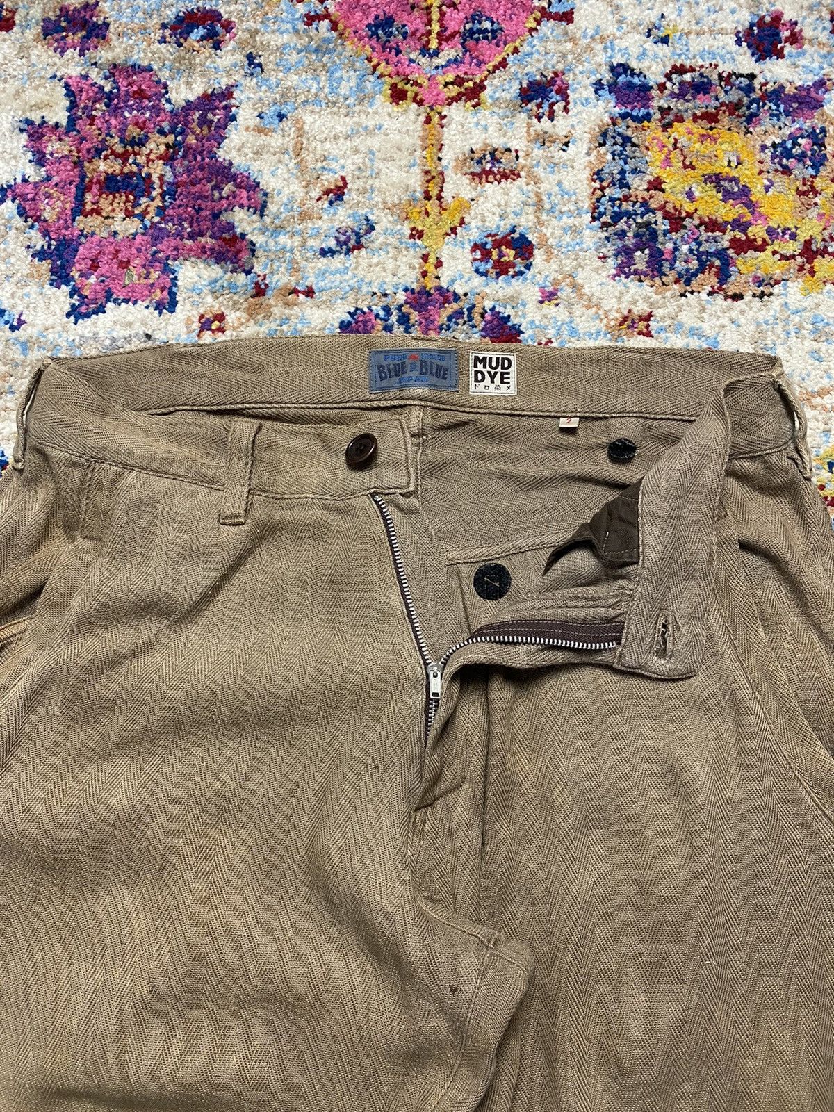 Blue Blue Japan 90s Blue Blue Japan Pure Indigo Mud Wash Trouser Pants Size US 33 - 4 Thumbnail