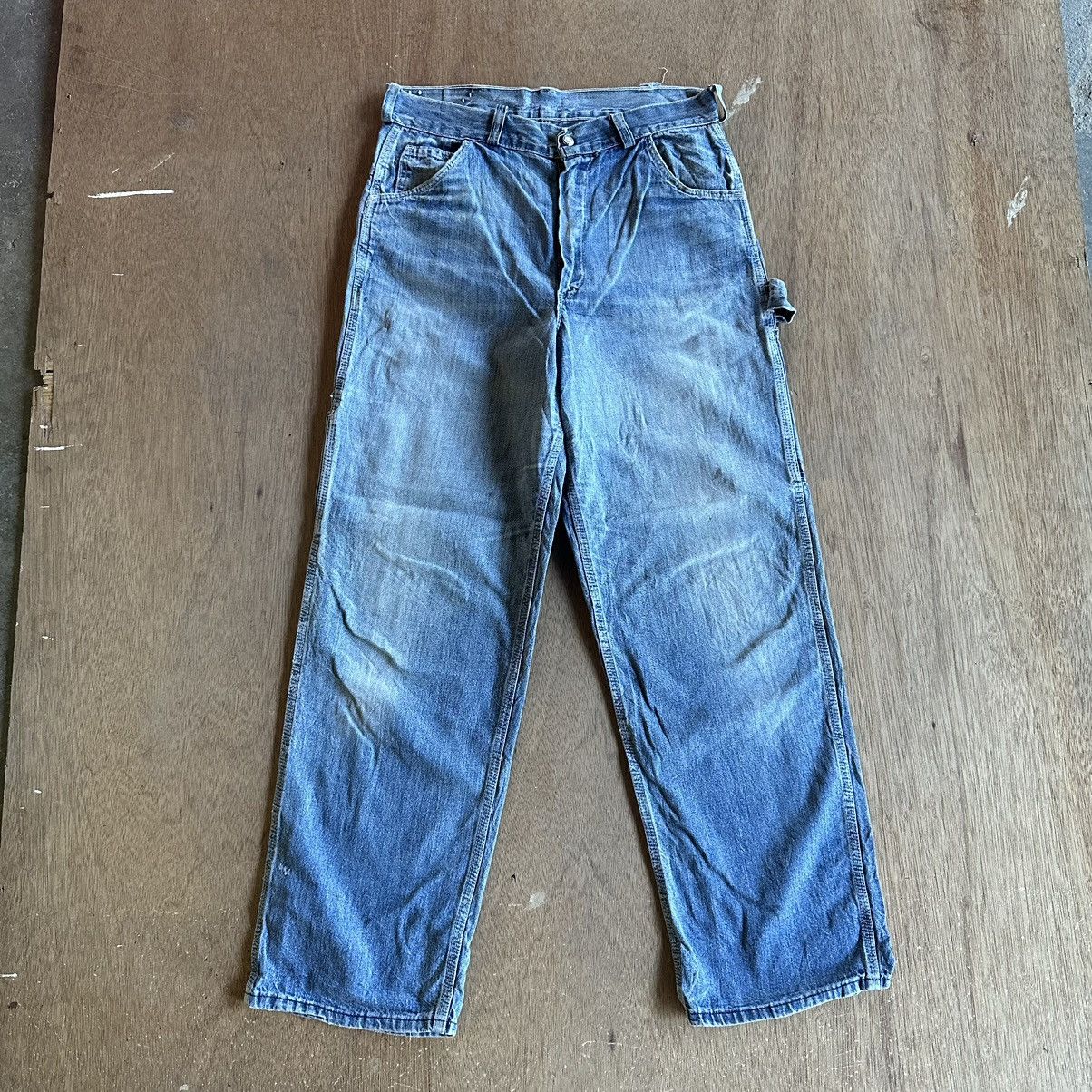 image of Madewell x Talon Stealsvintage Madwell Jeans Workwear Baggy Carpenter Pants in Blue, Men's (Size 30