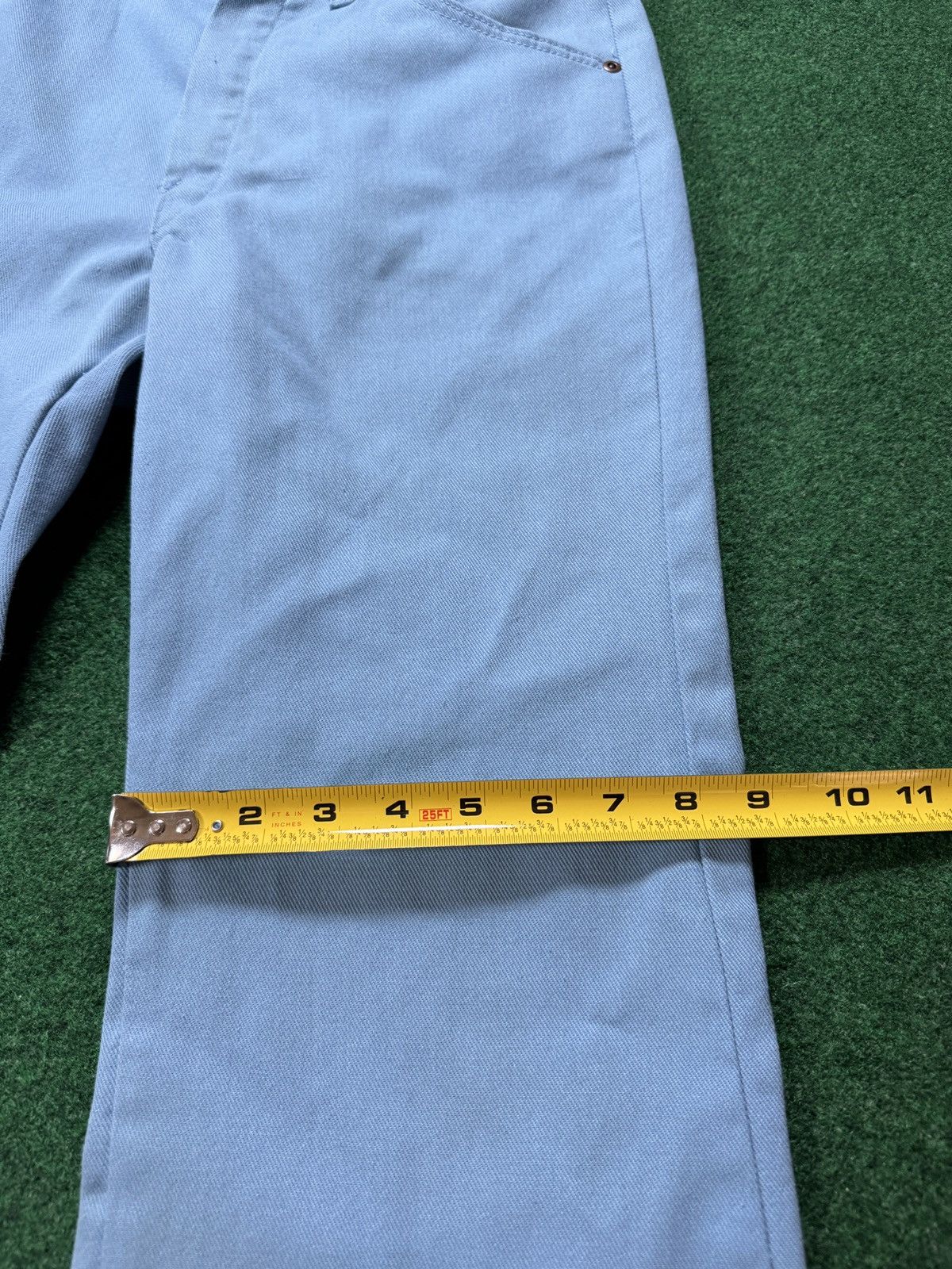 Vintage Vintage 70s Big Yank Flare Bell Bottom Mens 30x30 Blue Pants Size US 30 / EU 46 - 7 Thumbnail