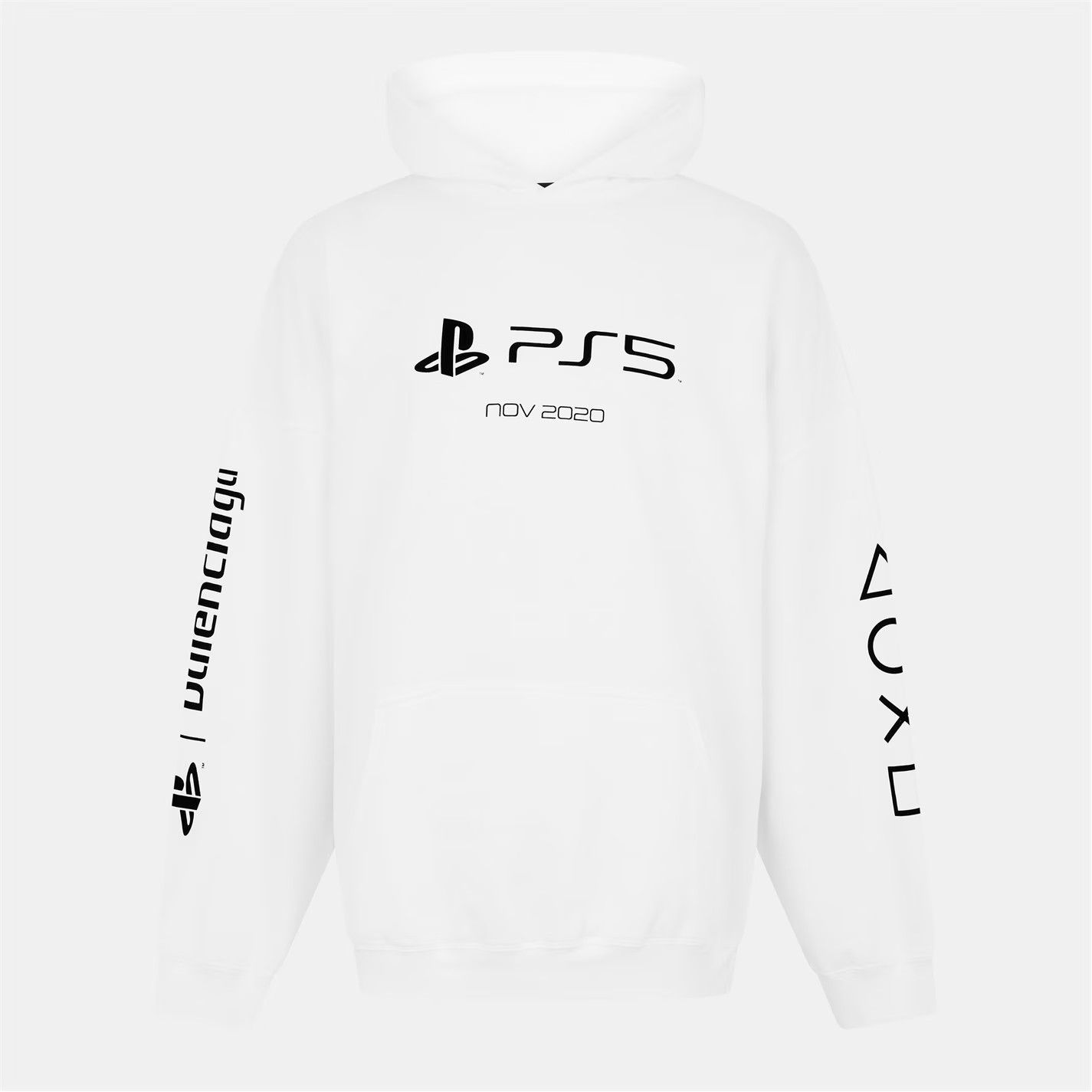 Balenciaga o1g2r1mq0226 Oversized Pull Over Hoodie In White Size US XL / EU 56 / 4 - 1 Thumbnail