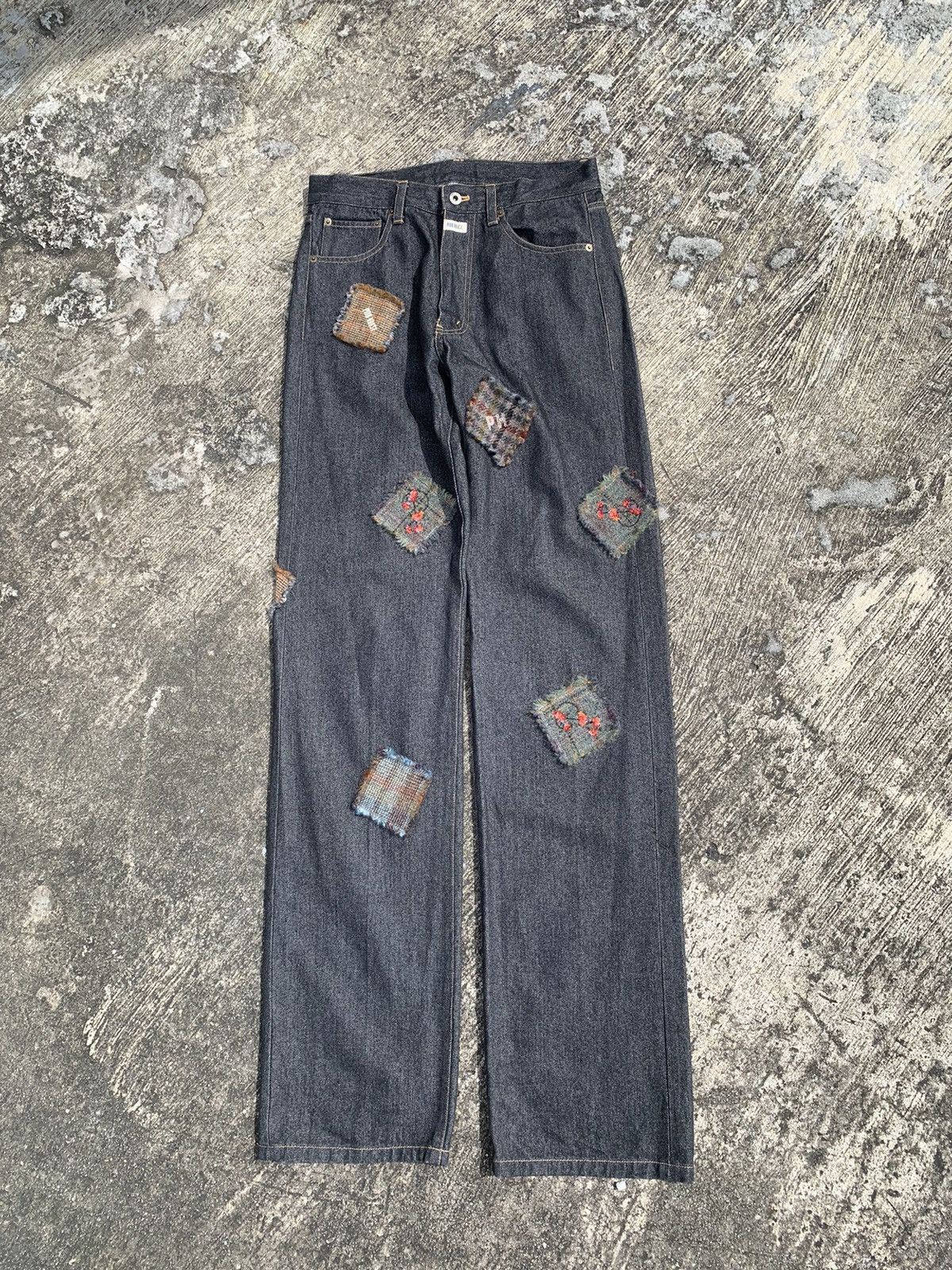 Helmut Lang × Karl Helmut × Pink House Rare🔥 pink house by helmut lang patchwork denim Size US 31 - 5 Thumbnail