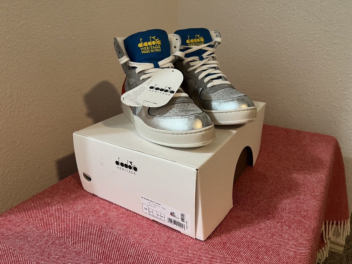 Diadora Diadora Mi Basket Italia Grey Rock High top made in Italy Size US 10.5 / EU 43-44 - 8 Thumbnail