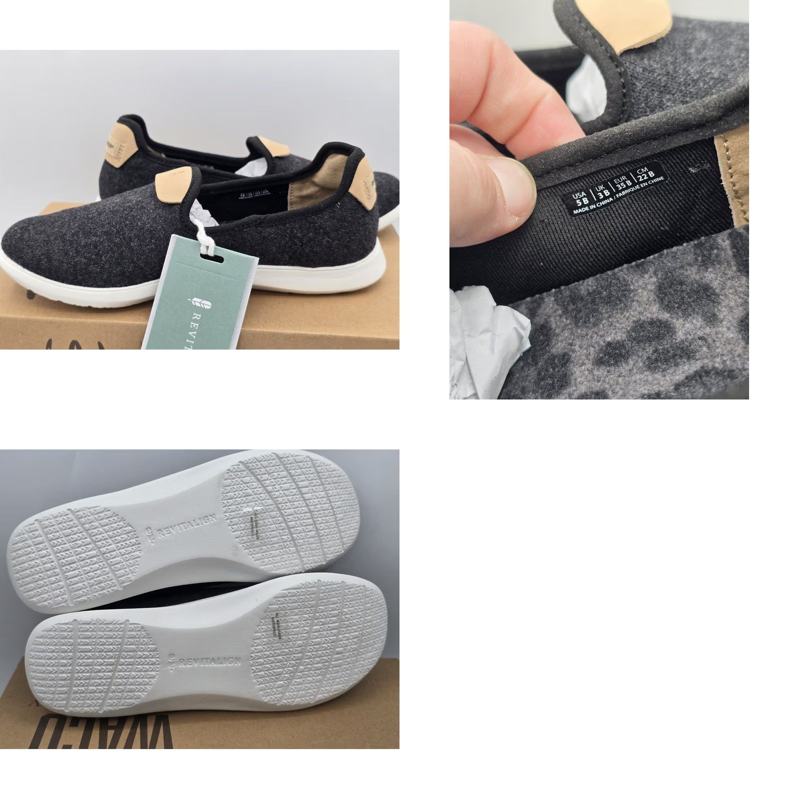 Vintage REVITALIGN Antigua Cozy Sneaker Black Sz 5 B Narrow - NIB Womens Shoes Size US 5 / IT 35 - 9 Thumbnail
