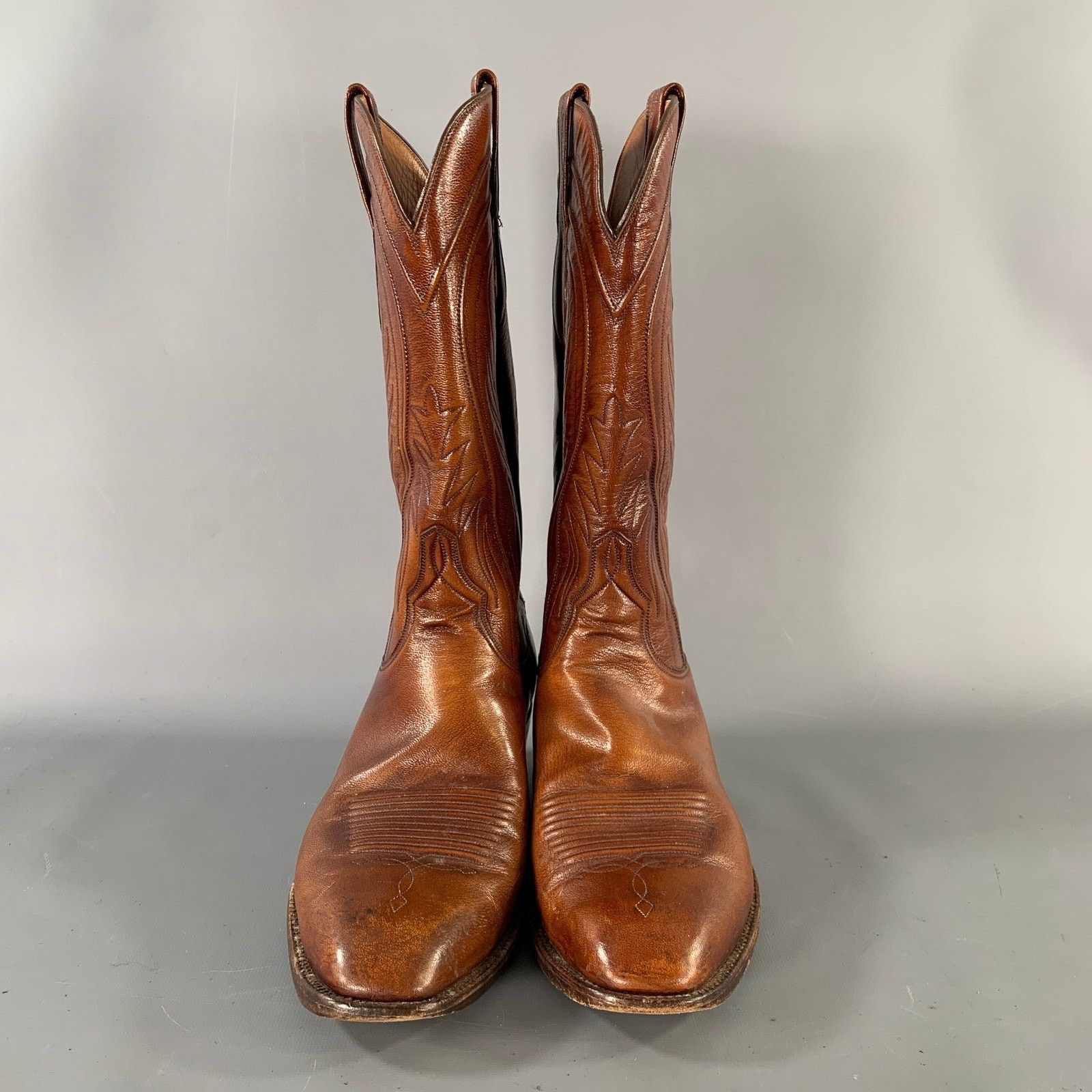 Lucchese LUCCHESE Size 9 Brown Leather Pull On Boots Size US 9 / EU 42 - 4 Thumbnail