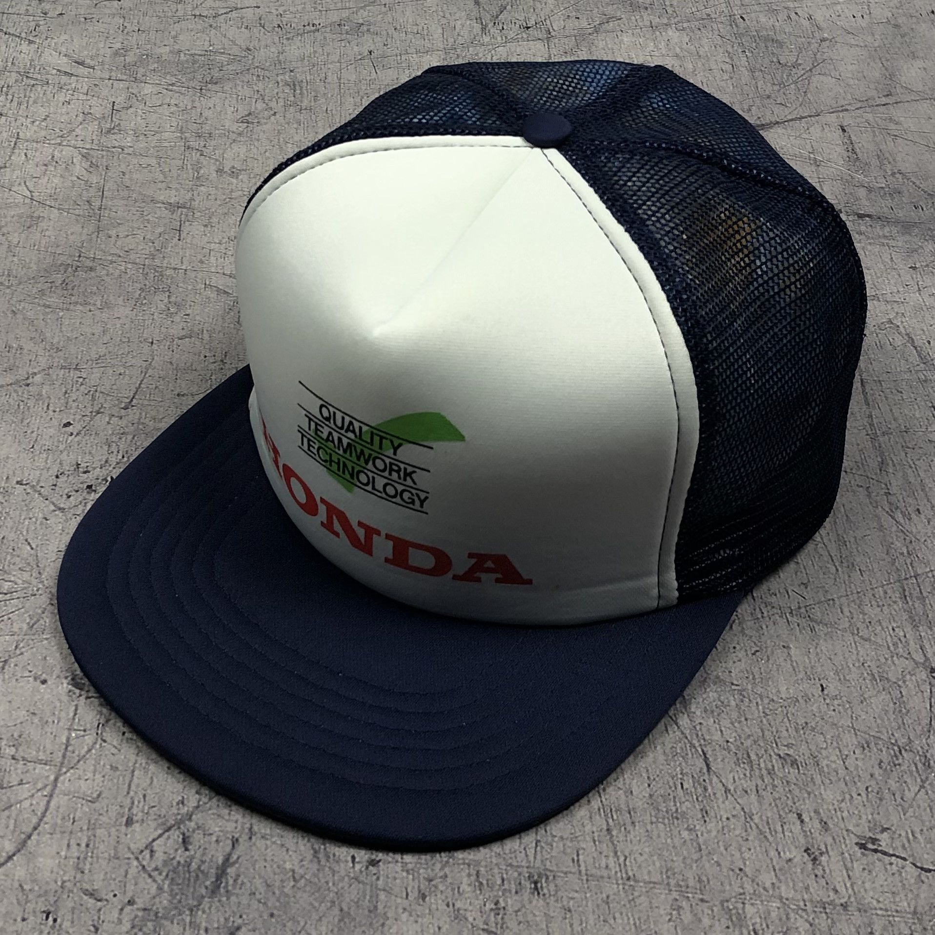 Honda Vintage 90s Honda Trucker Cap Quality Teamwork Technology Size ONE SIZE - 2 Thumbnail