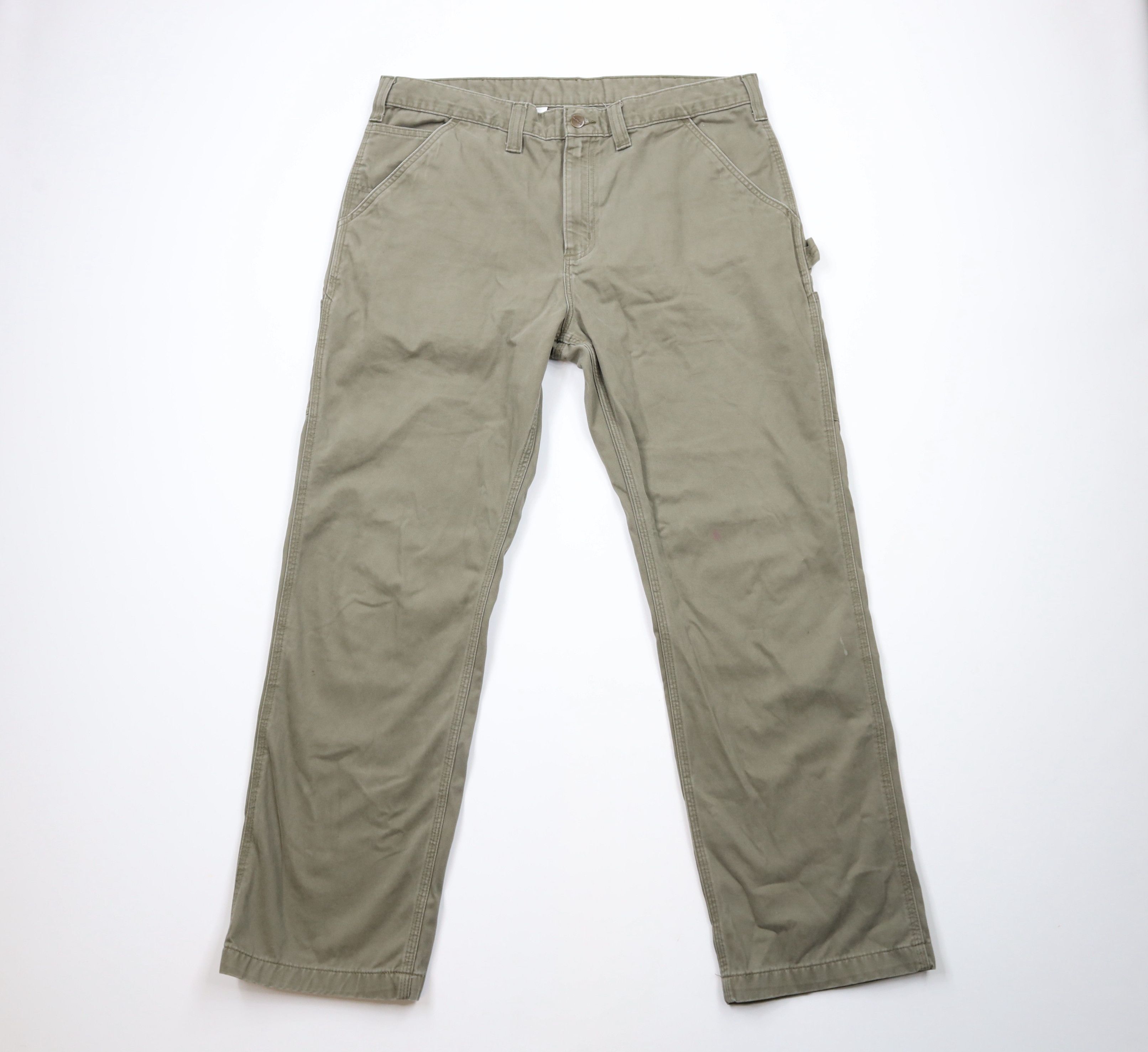 Carhartt × Vintage Vintage Carhartt Out Wide Leg Dungaree Carpenter Pants Green Size US 38 / EU 54 - 1 Thumbnail