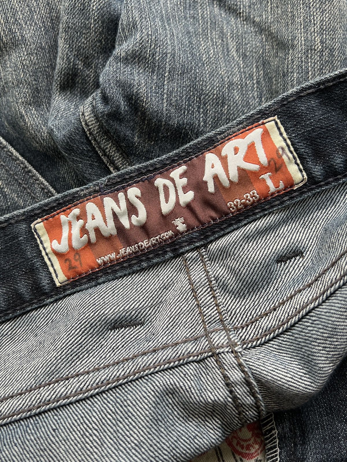 20471120 Jeans De Art 🇯🇵 Cyberpunk Multipocket Flare Denim Cargo Size US 33 - 11 Thumbnail