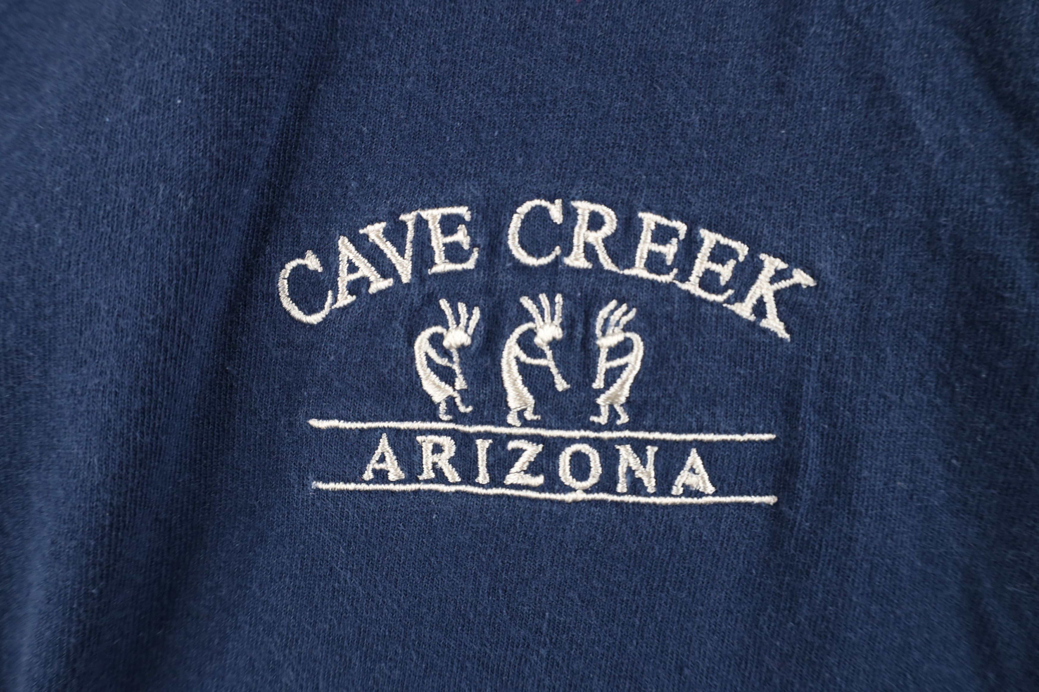 Vintage Vintage 90s Y2K Streetwear Cave Creek Arizona T-Shirt Blue Size US XL / EU 56 / 4 - 4 Thumbnail