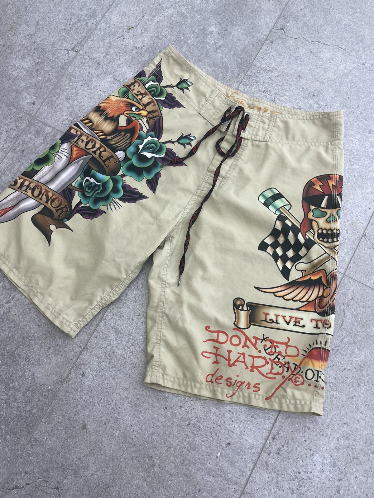 Ed Hardy × Vintage Vintage Ed Hardy swimming shorts trunks Size US 32 / EU 48 - 7 Thumbnail