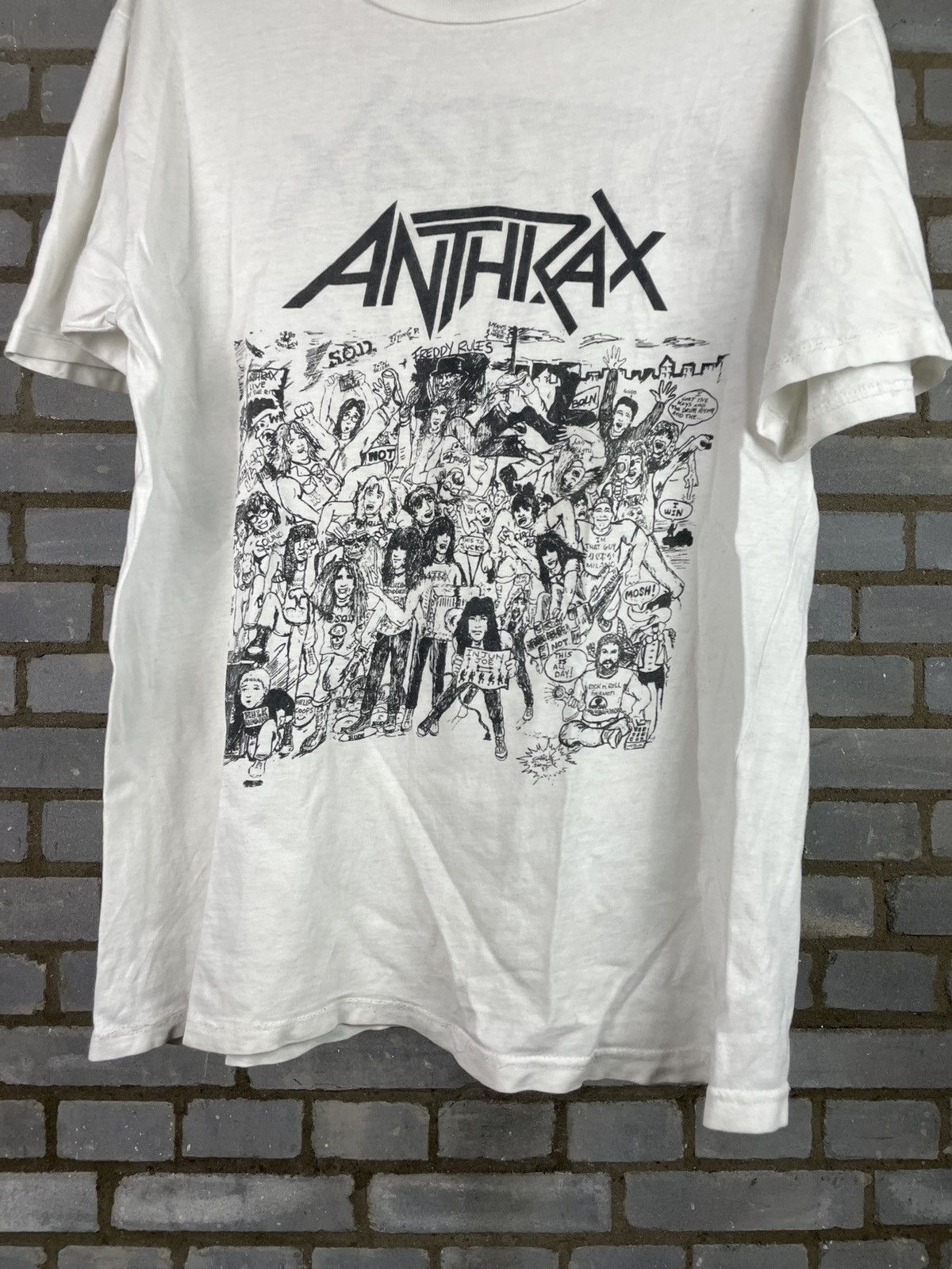 Band Tees Anthrax 1985 No Frills vintage tour bandtee Size US L / EU 52-54 / 3 - 4 Thumbnail
