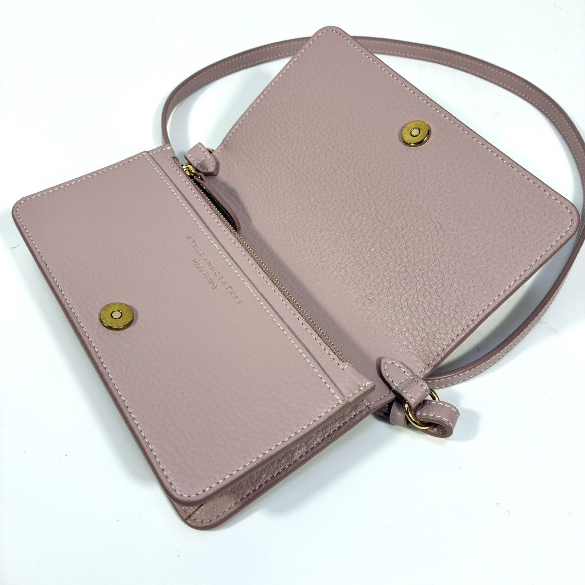 Stella McCartney Stella McCartney Mini Logo Faux Leather Crossbody Pale Mauve Size ONE SIZE - 15 Thumbnail