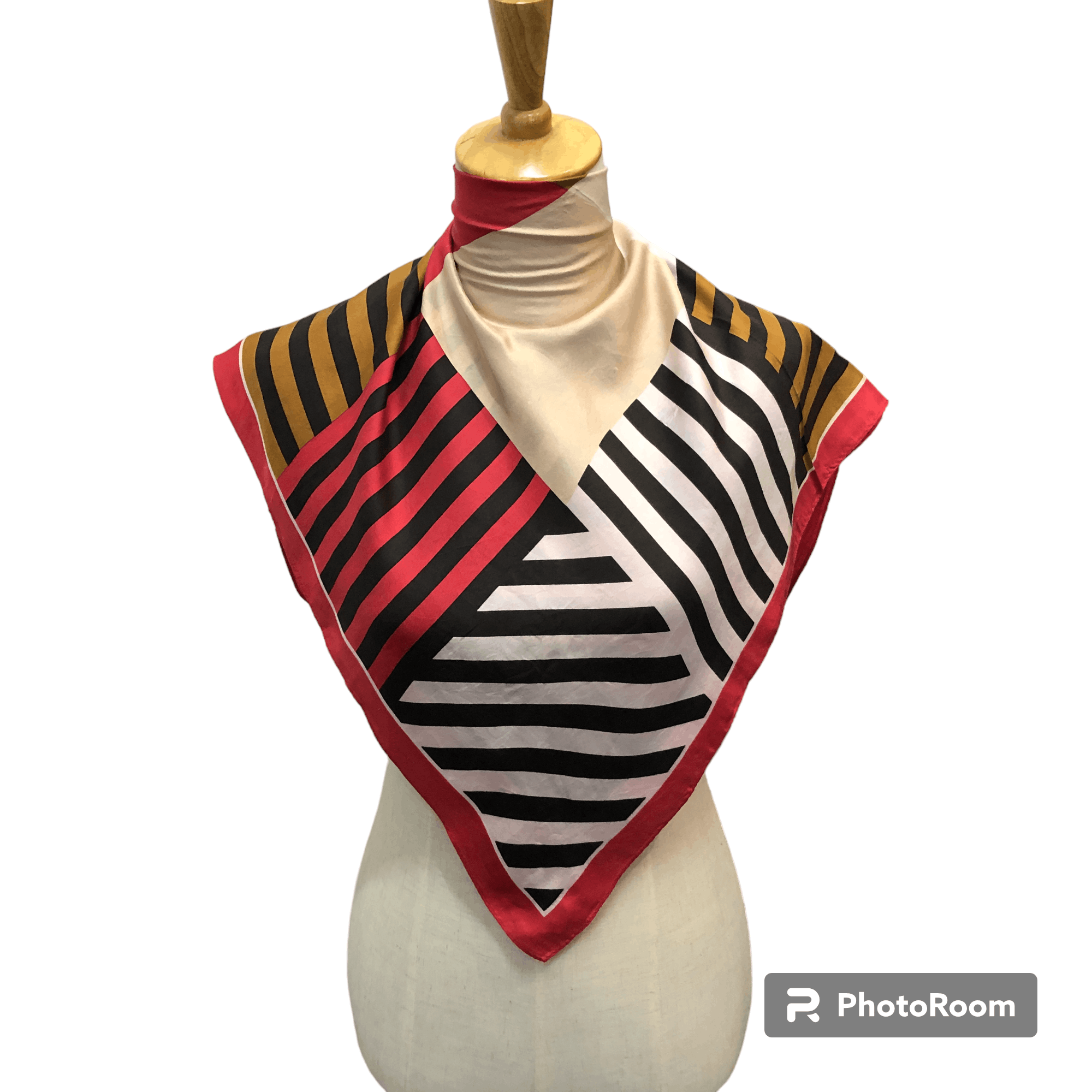 Vintage Vintage Luxury Abstract Silk Scarf M1313 Size ONE SIZE - 1 Thumbnail