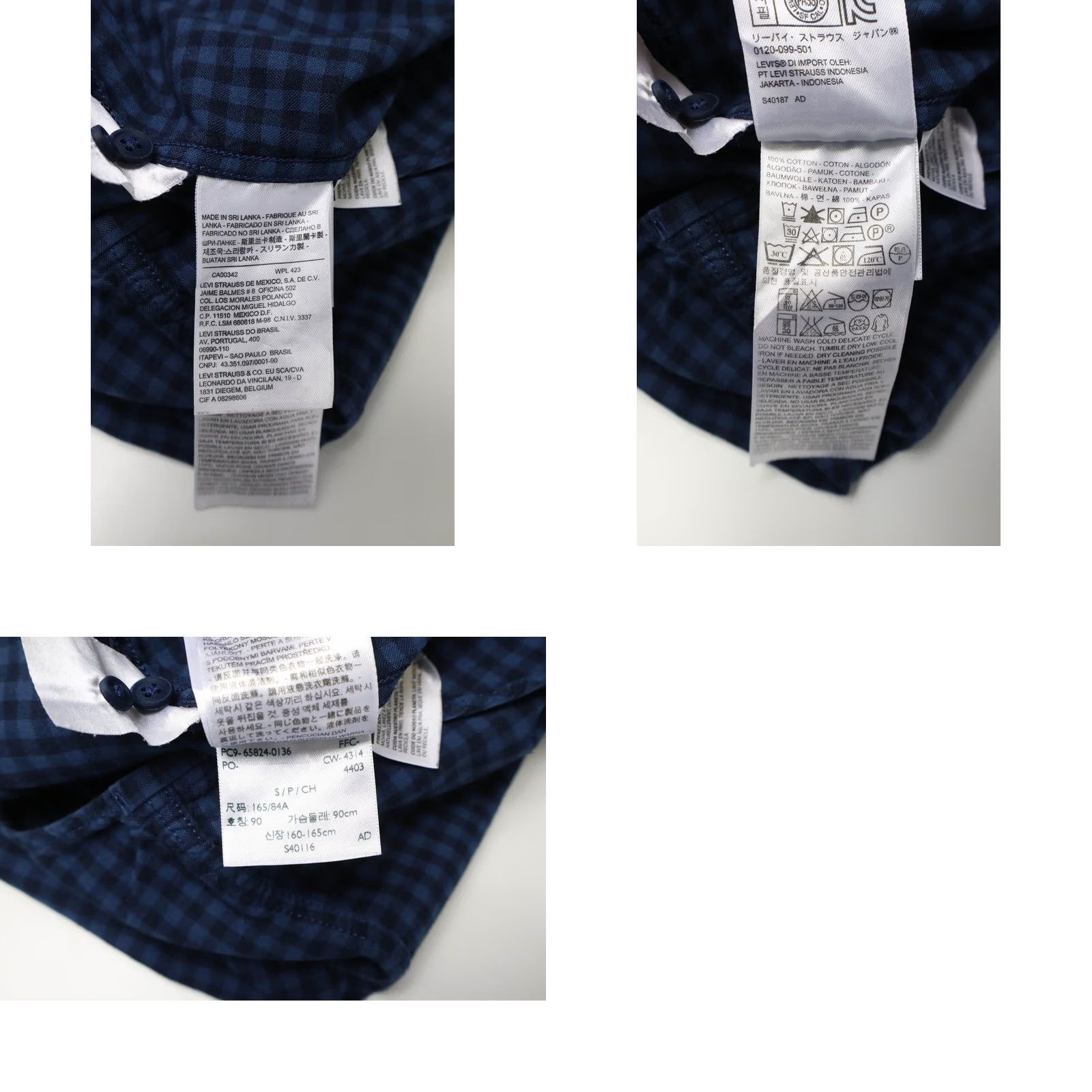 Levi's LEVI'S Shirt Men's SMALL Blue Check Button-Down Pocket Shirt Size US S / EU 44-46 / 1 - 8 Thumbnail