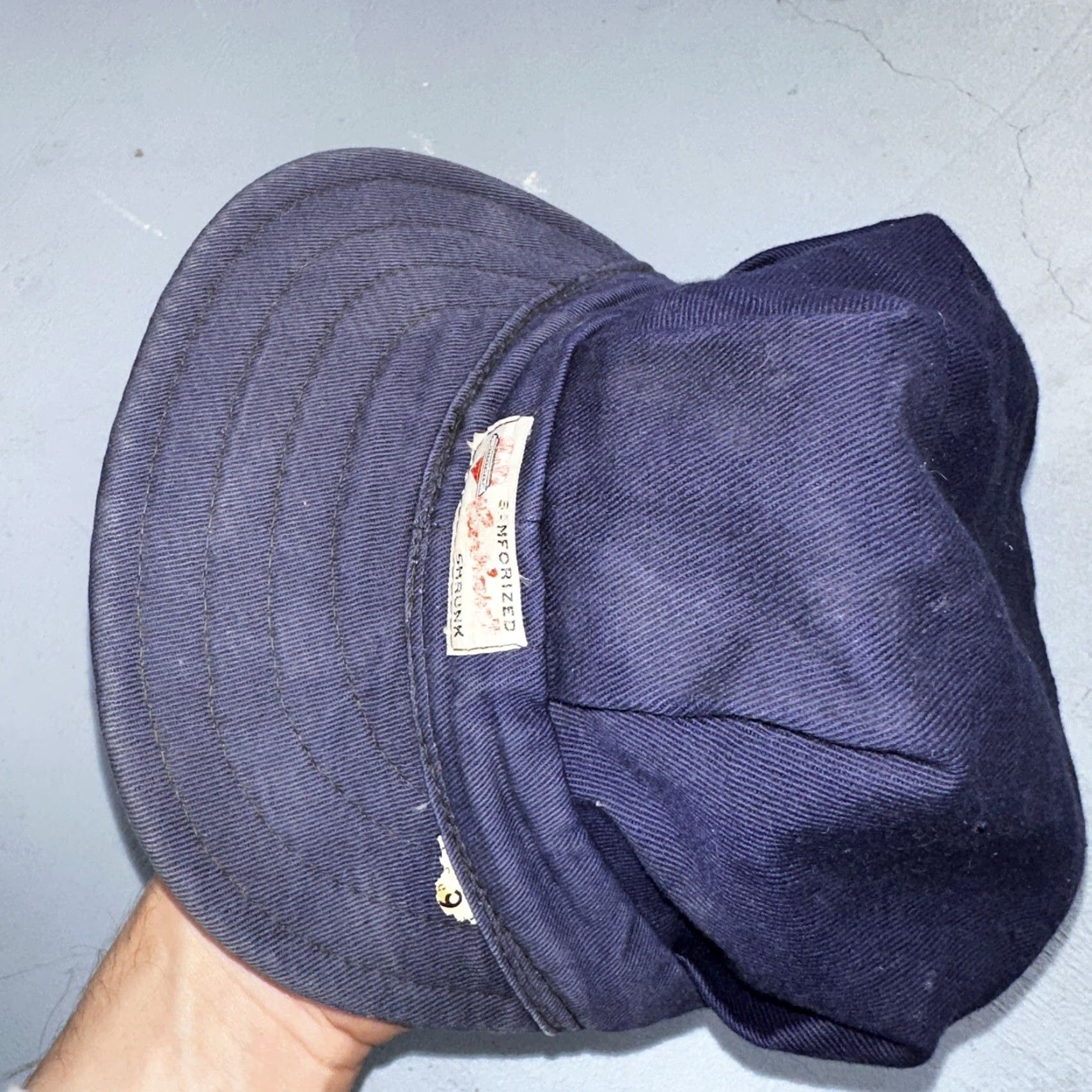 Carhartt VINTAGE Carhartt Cap Hat Denim 1950s 60s Union Workwear Conductor Heart Logo Blue Adult One Size 6 3/4 Mens Womens Girls Boys Size ONE SIZE - 6 Thumbnail