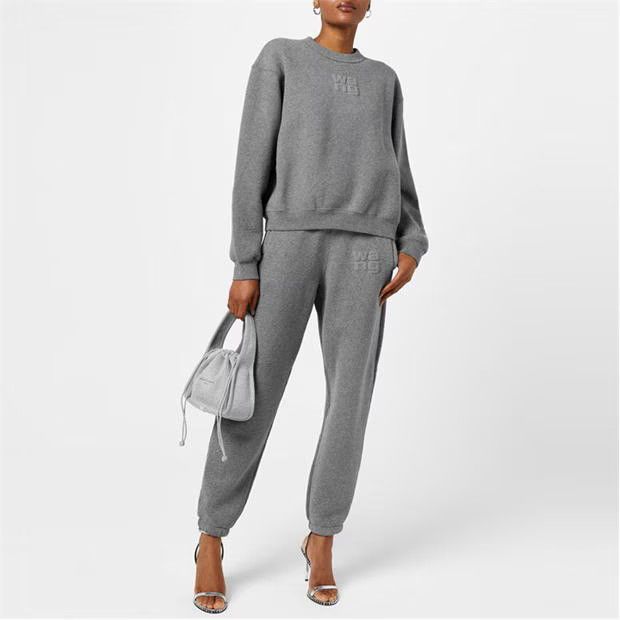 Alexander Wang o1g2r1mq0824 Puff Logo Sweatshirt in Grey Size S / US 4 / IT 40 - 6 Thumbnail