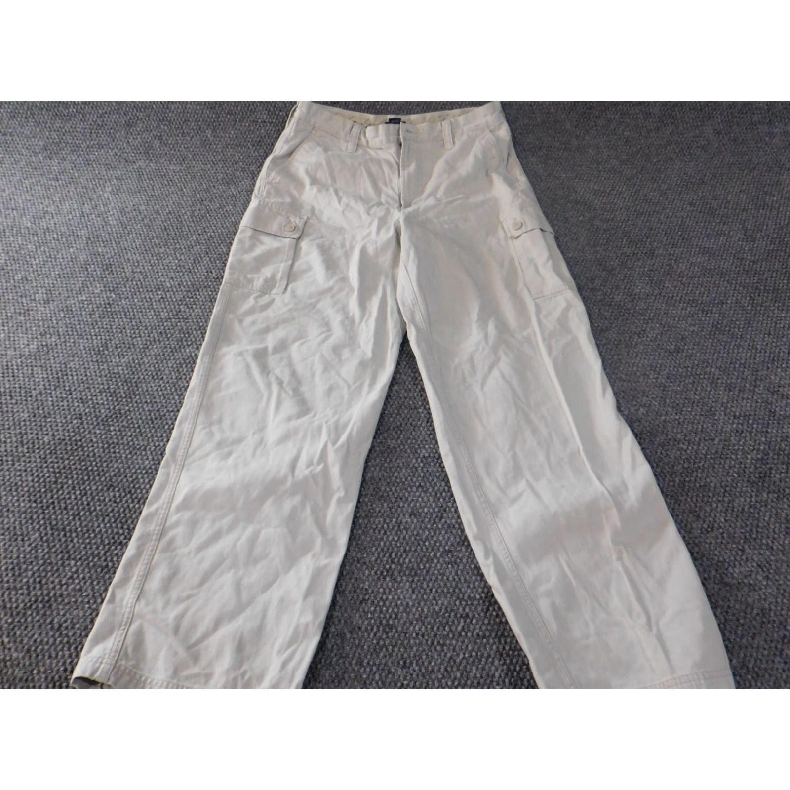 Izod IZOD Pants 32x29 Beige Straight Chino Casual Men's Regular 32in Inseam American Pattern Solid Front Flat Front Button Pockets Vintage No Size US 32 / EU 48 - 3 Thumbnail