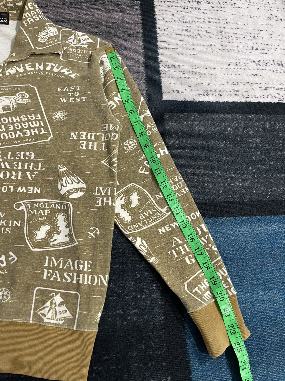 Japanese Brand × Vintage Vintage Elite Jaguar Full Print Collar Sweatshirt Size US M / EU 48-50 / 2 - 15 Thumbnail