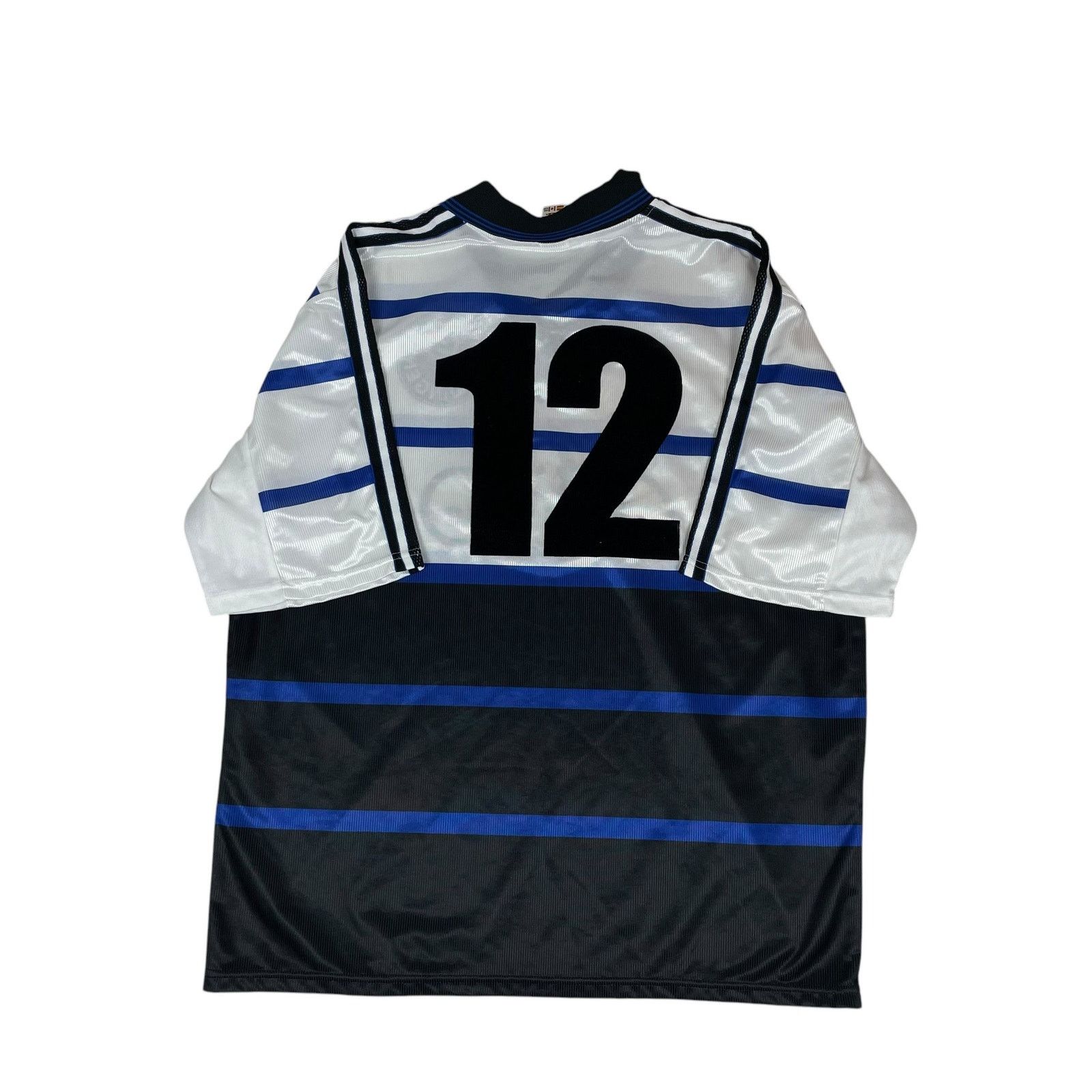 Adidas × Vintage Adidas Mens White Black Stripe Duingen Sports Club Jersey XL Size US XL / EU 56 / 4 - 5 Thumbnail