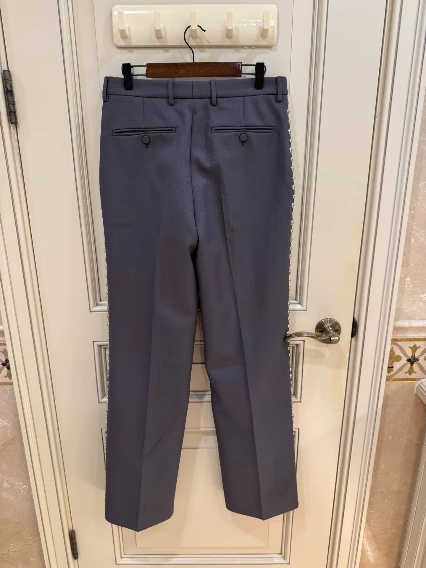 Gucci Gucci Gray High-Waist Wide-Leg Trousers Size US 30 / EU 46 - 4 Thumbnail