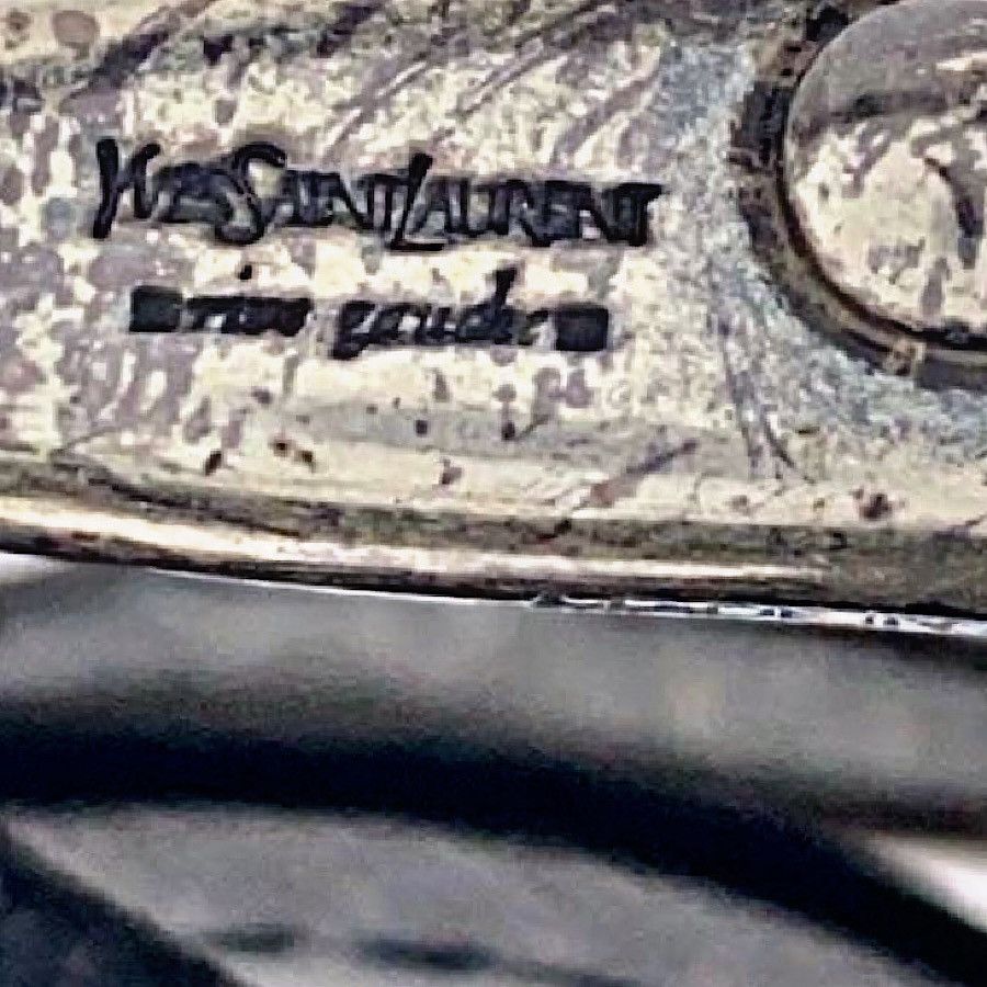 Yves Saint Laurent Authentic YSL Rive Gauche Logo Plate Double Wrap bracelet Size ONE SIZE - 6 Thumbnail
