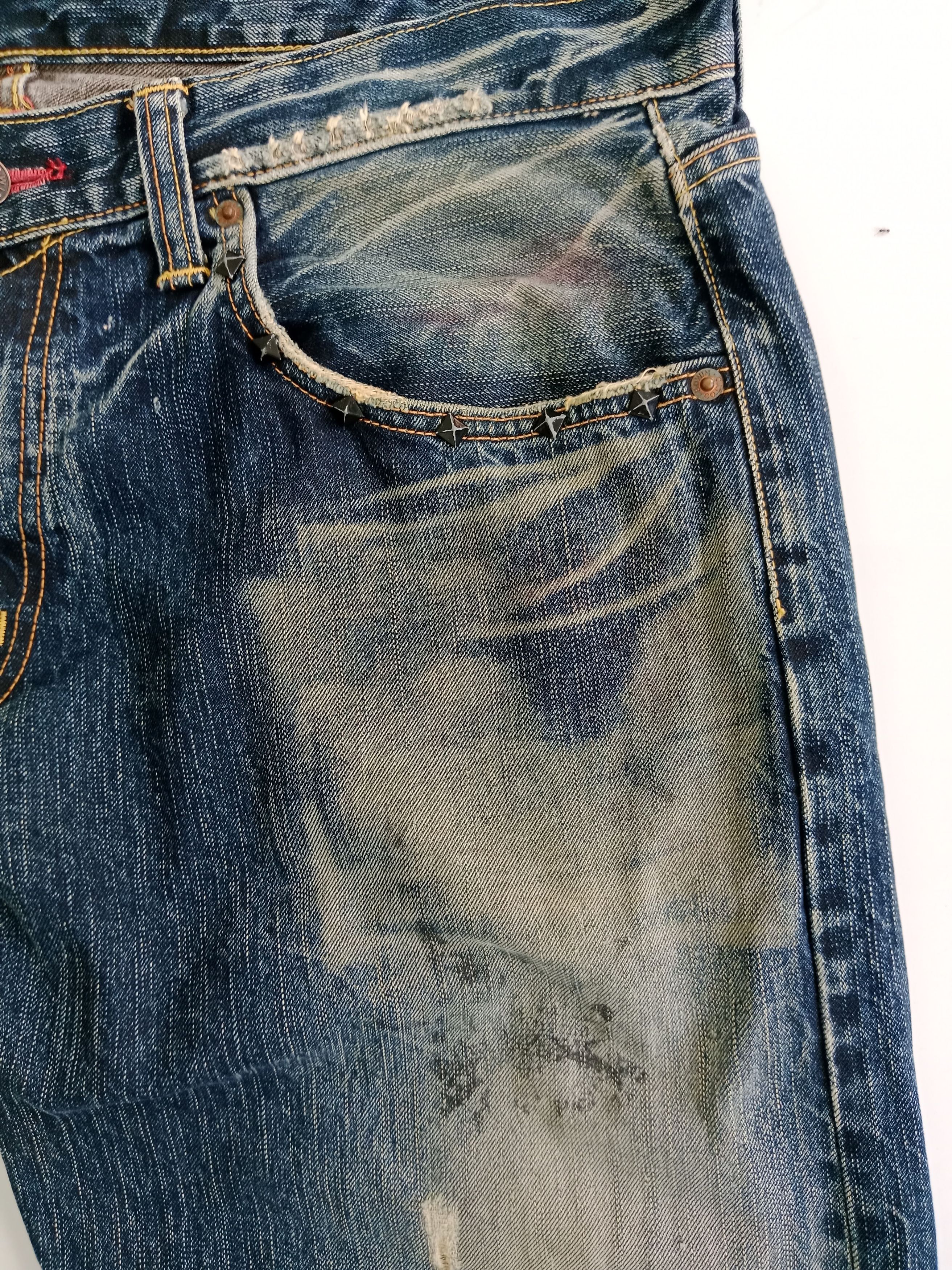 Edwin EDWIN Distressed Jeans Japanese Brand Blue Denim Size US 37 - 8 Thumbnail