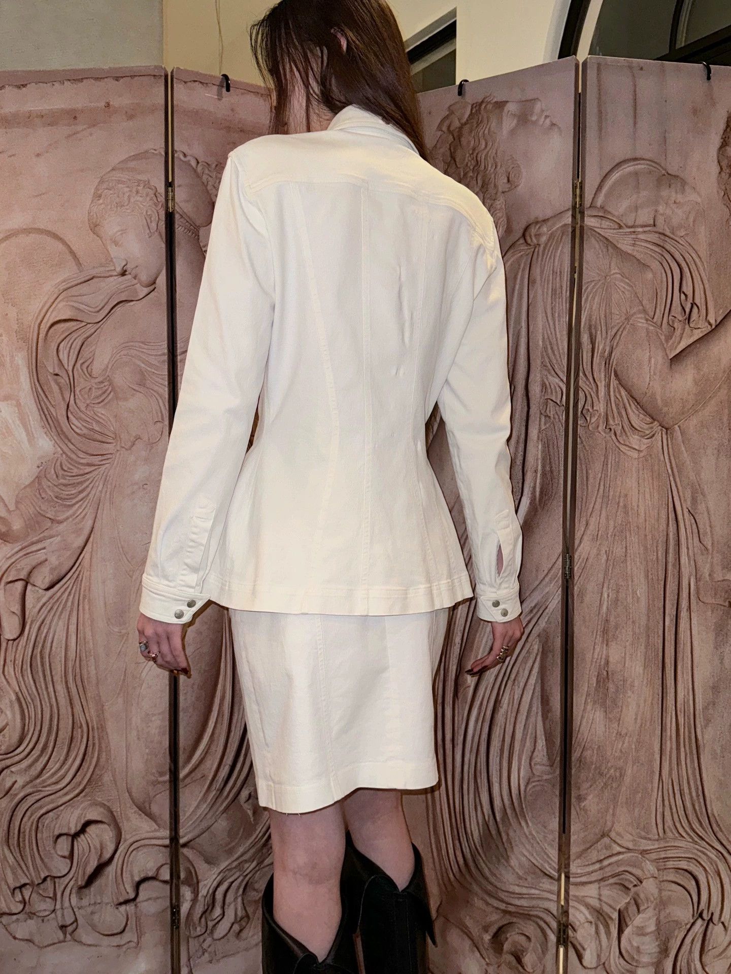 Mugler Mugler Archive Denim Waist-Cinched Wide-Cut Set M Size M / US 6-8 / IT 42-44 - 7 Thumbnail