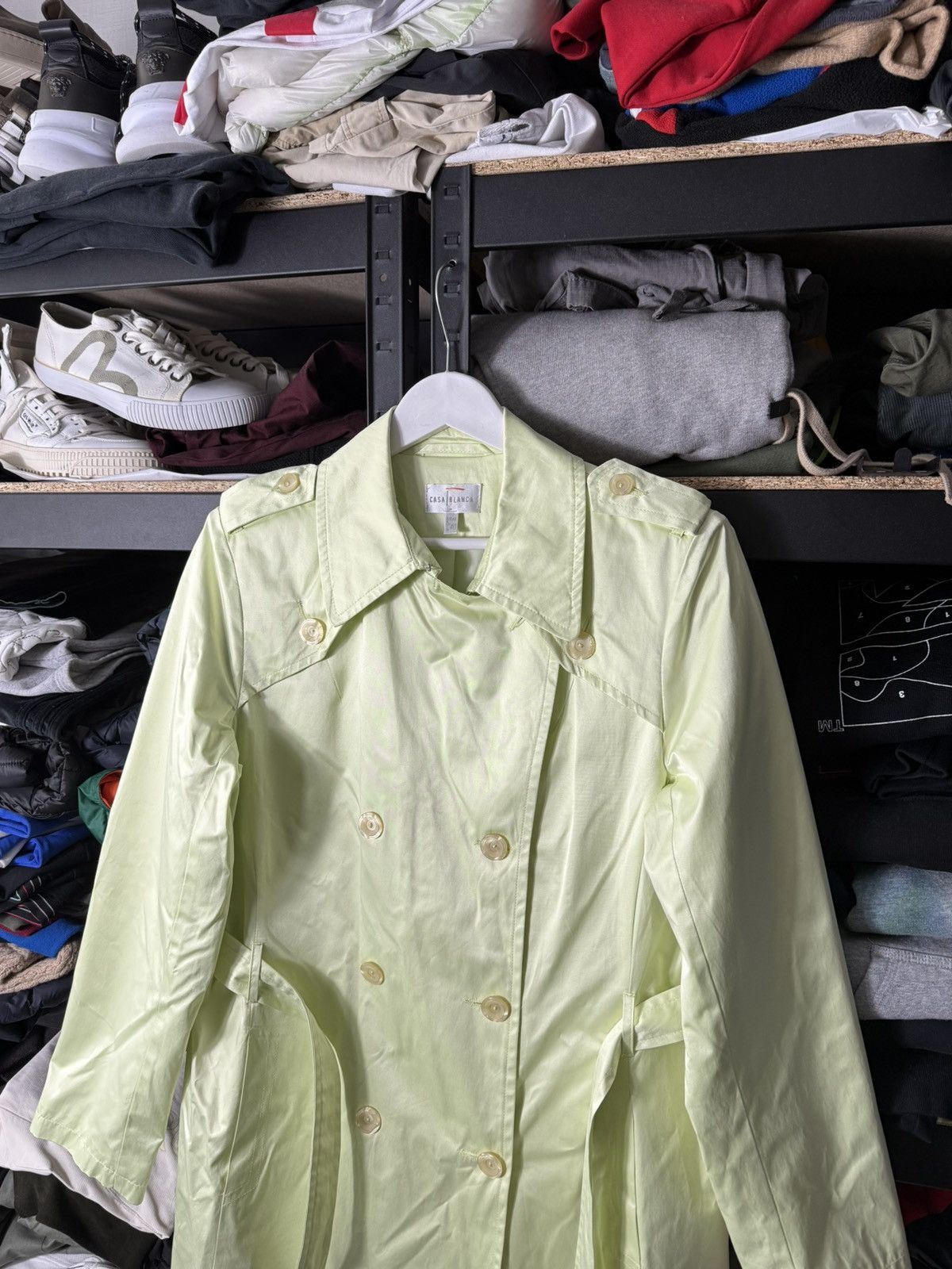 Casablanca Casablanca Women’s Trench Coat Light Green Size 40 Size S / US 4 / IT 40 - 2 Thumbnail
