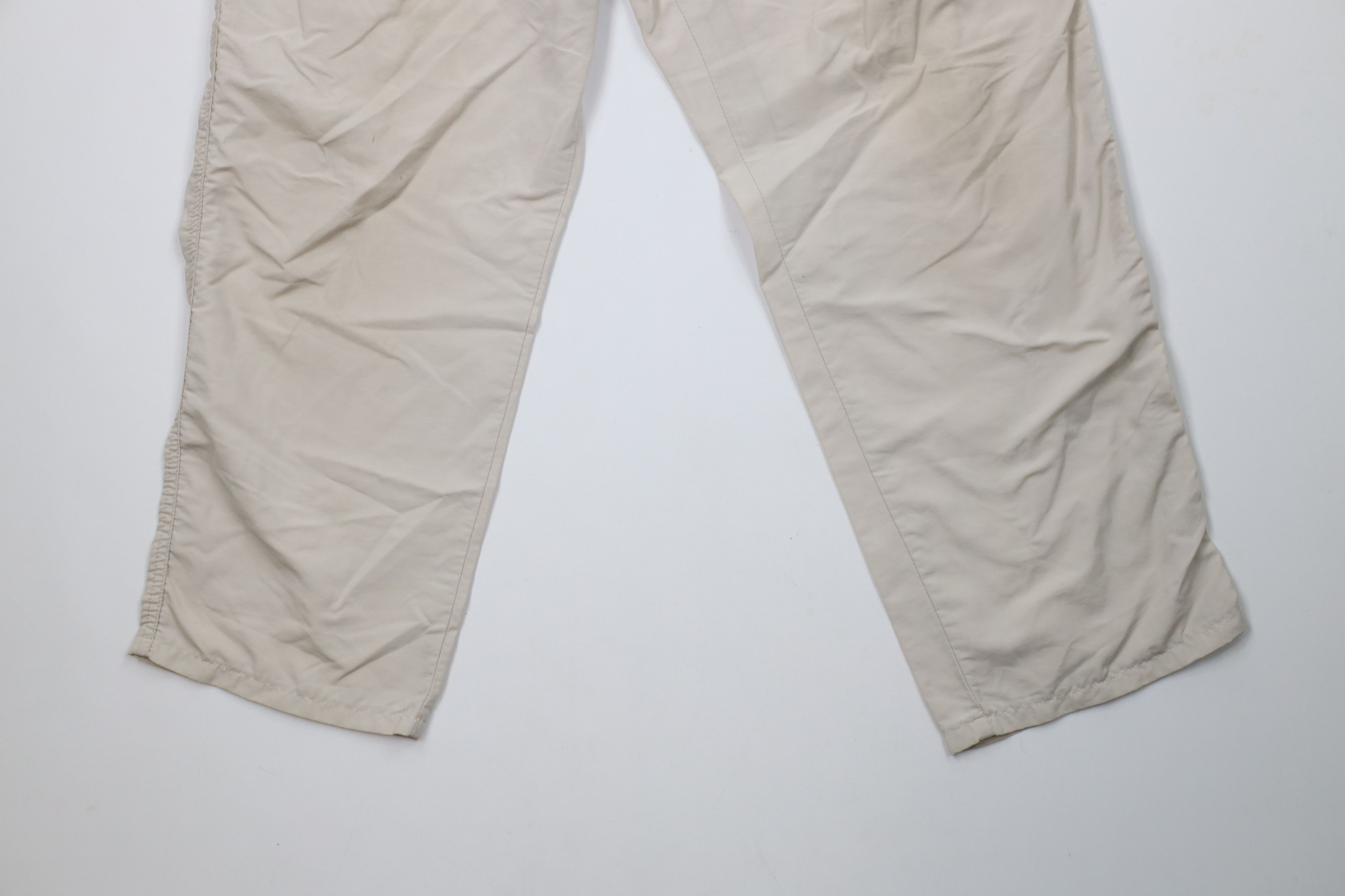 Lands' End × Vintage Vintage 90s Lands End Wide Leg Windbreaker Pants Beige USA Size 38" / US 16 / IT 52 - 4 Thumbnail