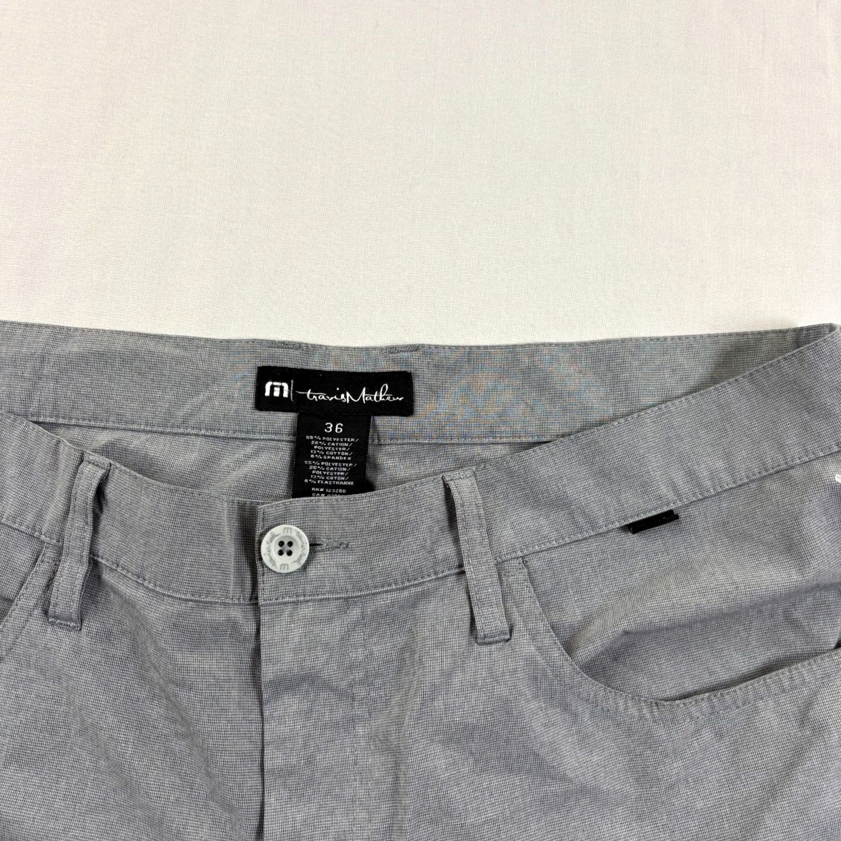 TravisMathew VINTAGE Travis Mathew Pants Mens 36x27 Gray Chino Golf Performance Tech Stretch Size US 36 / EU 52 - 2 Thumbnail