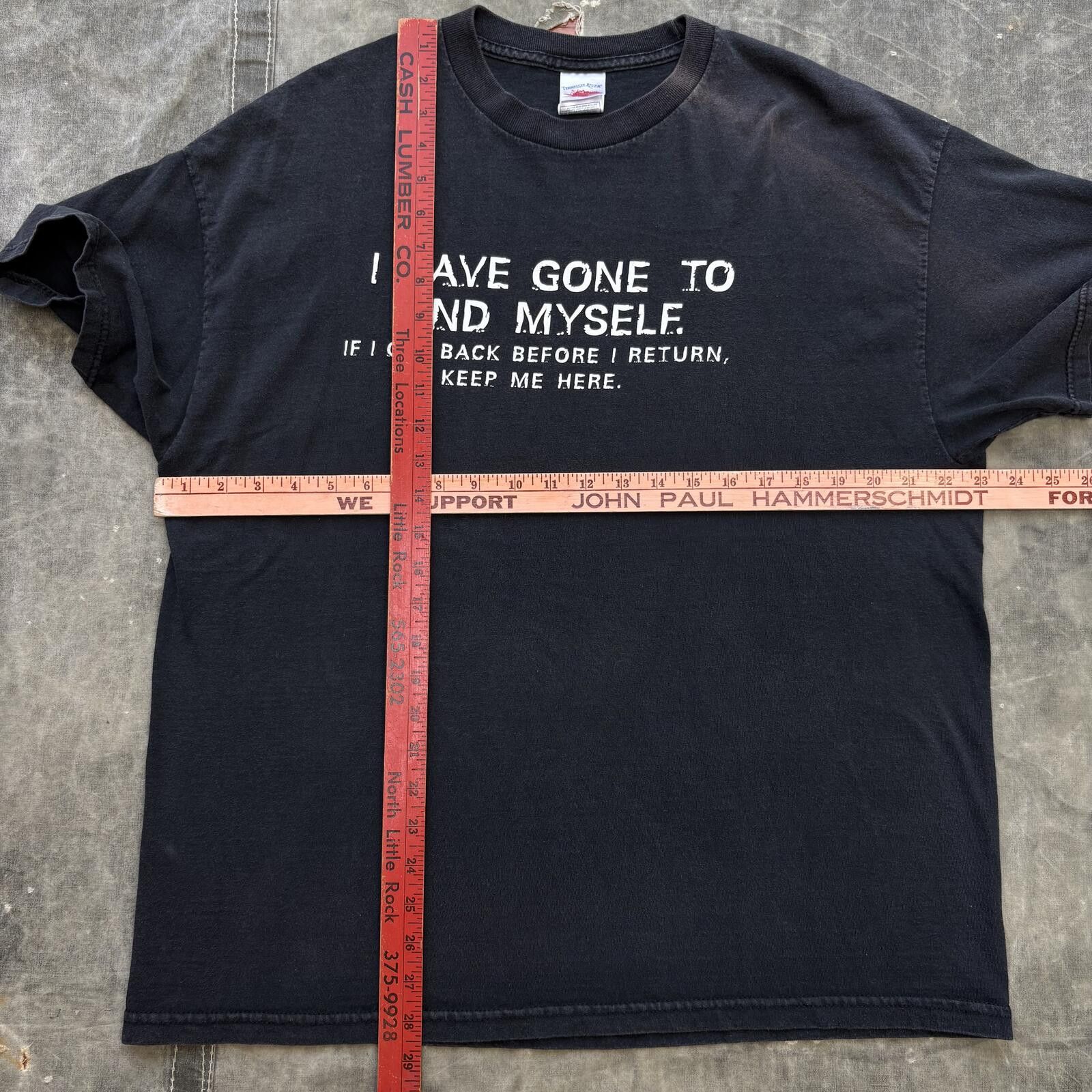 Vintage Vintage Y2K I Have Gone To Find Myself Funny Confusing Shirt Size US XL / EU 56 / 4 - 4 Thumbnail